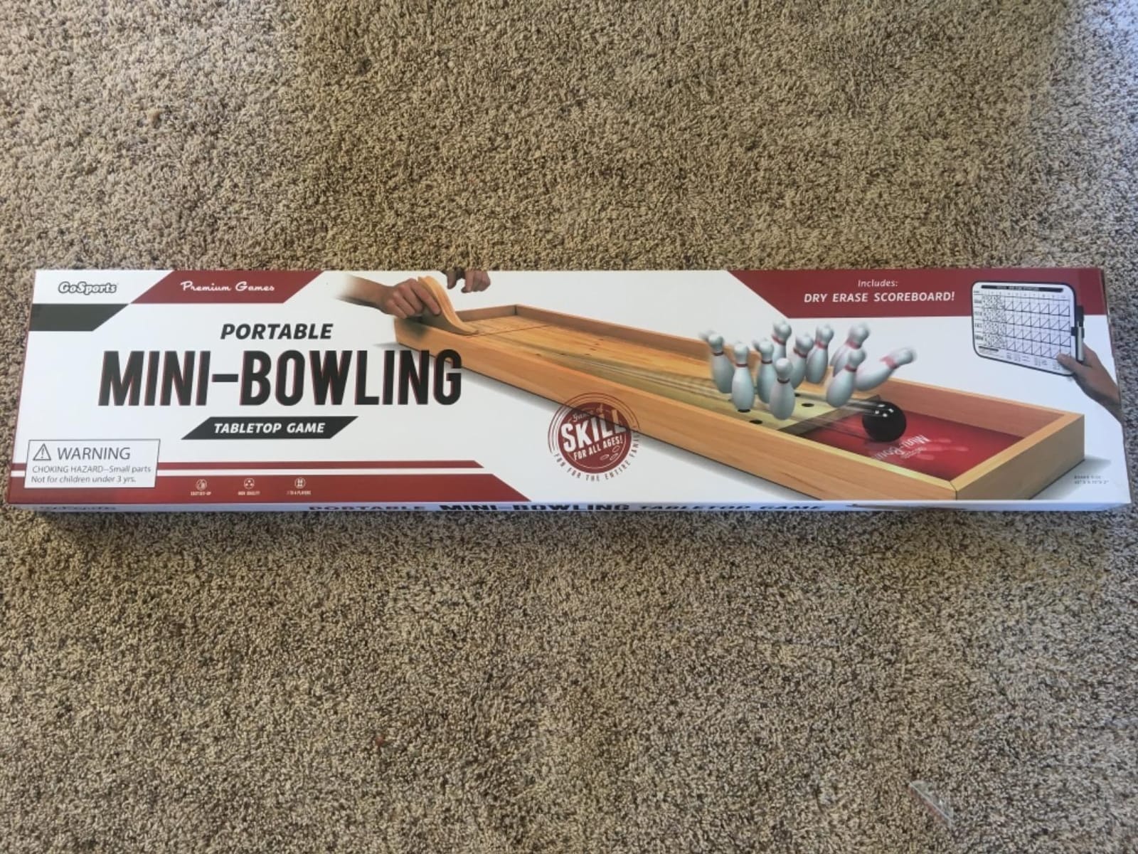 GoSports Mini Wooden Tabletop Bowling Game Set for Kids & Adults - Includes 1 Bowling Alley Board, 1 Launch Ramp, 2 Mini Bowling Balls, 10 Pins & Dry Erase Scorecard customer photo 2