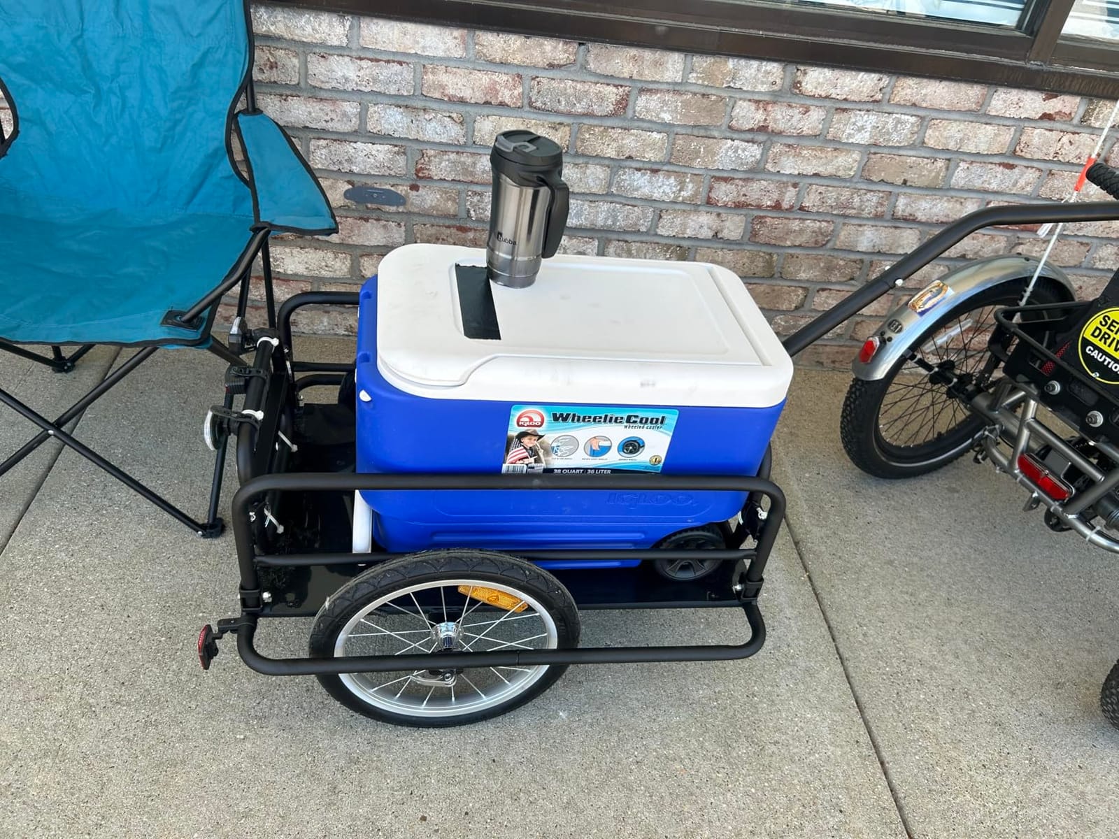 Aosom Bike Cargo Trailer Heavy-Duty with Universal Hitch 16