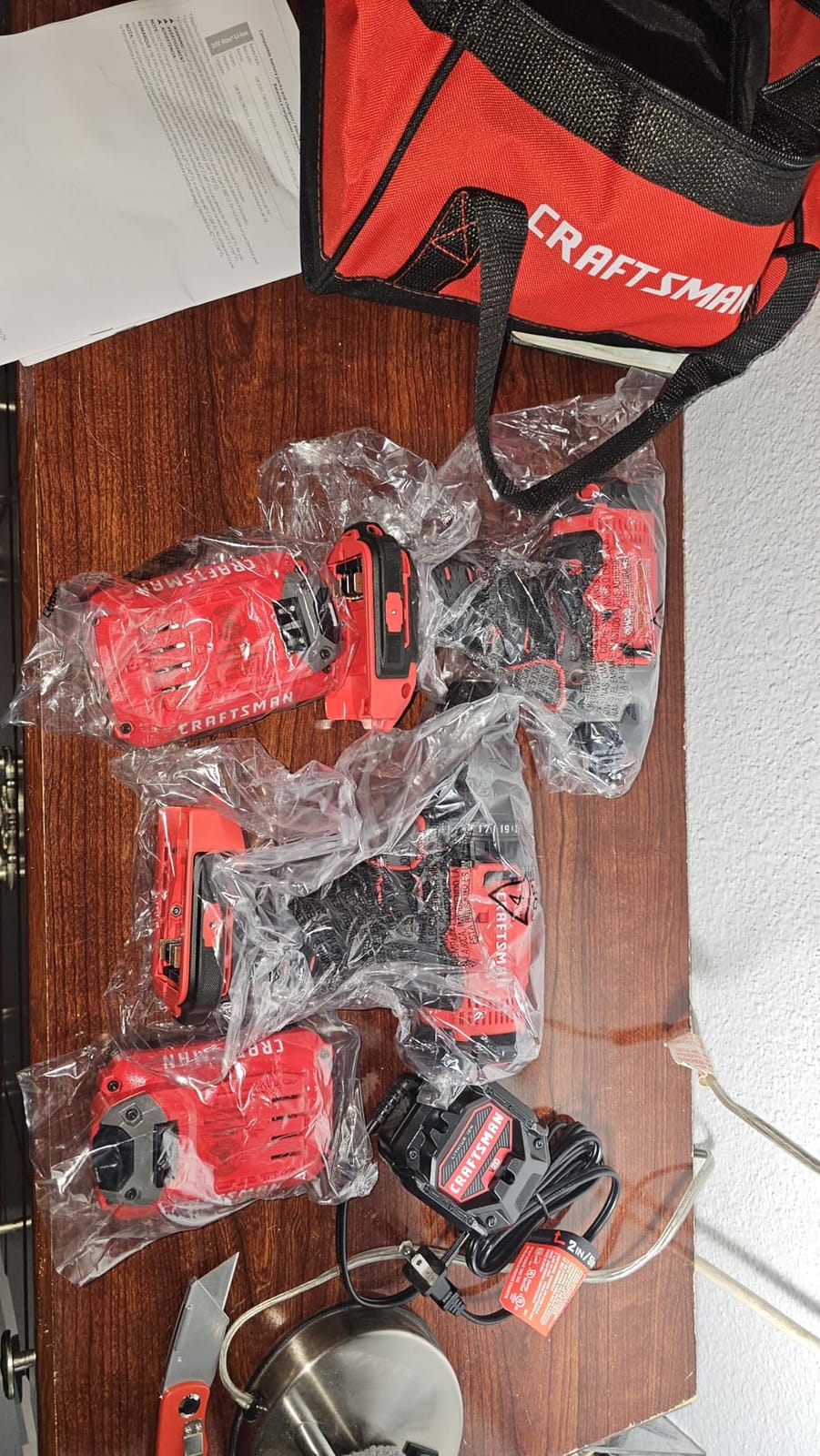 CRAFTSMAN V20 MAX Cordless Drill Driver and Impact Driver Set, Power Tool Set with 2 Batteries and Charger, LED Work Light, 2 Bits, Bag (CMCK200C2) customer photo 1