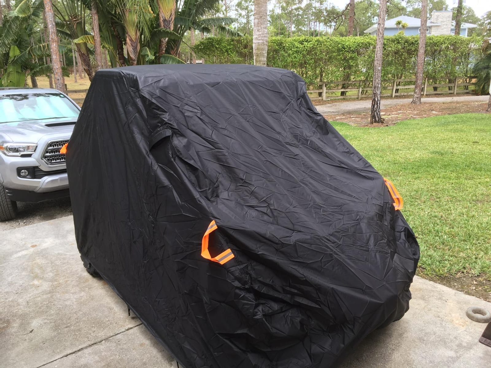 NEVERLAND UTV Cover Heavy Waterproof Denier Oxford Cloth for Polaris RZR Yamaha Can-Am Defender Kawasaki Ranger Cover 4-6 Passenger Black customer photo 1