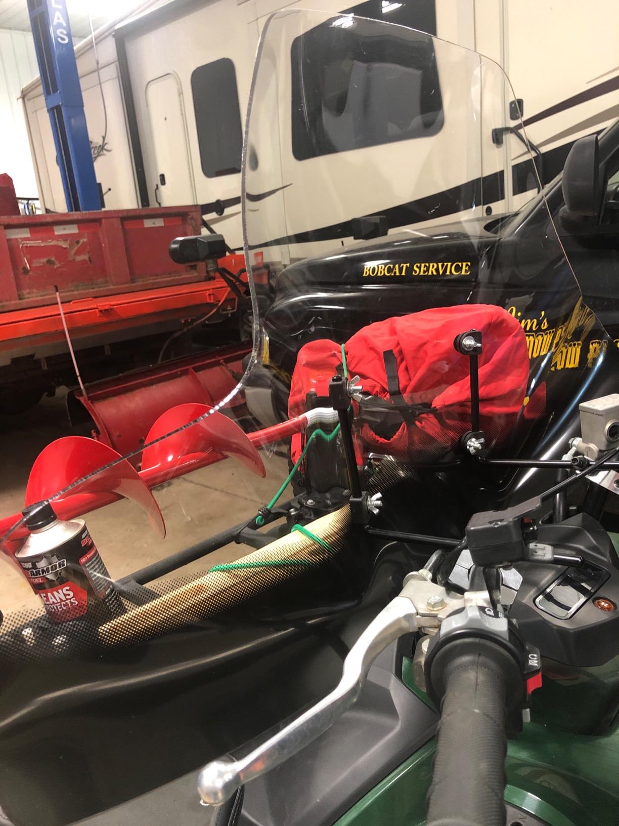 Black Boar ATV Windshield w/Hardware - Features Wrap-Around Design that Shields Hands - Crafted of Heavy Duty Clear Acrylic - Easily Mounts onto Handlebars to Deflect Wind, Rain, Mud & Insects (66031) customer photo 1
