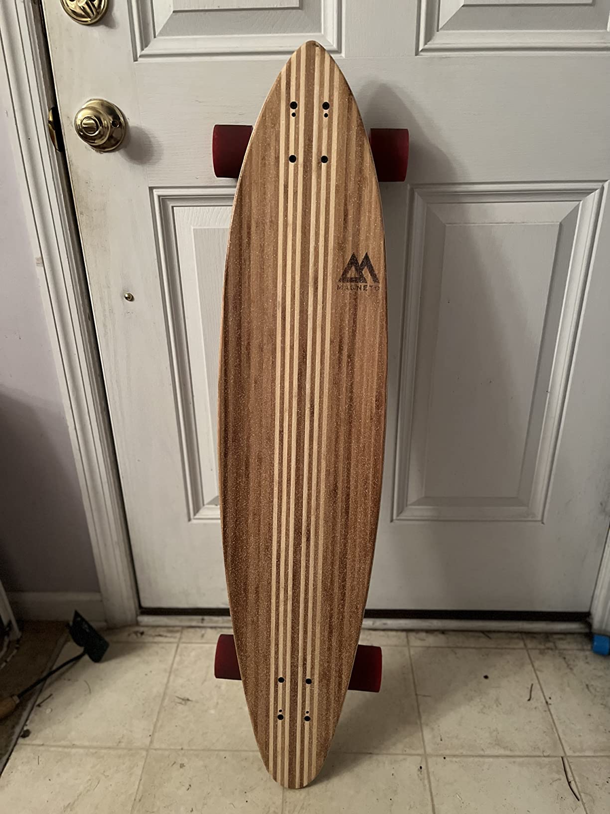 Magneto Longboards Bamboo Longboards for Cruising, Carving, Free-Style, Downhill and Dancing (Bamboo Drop & Fiberglass Through Longboard) customer photo 1