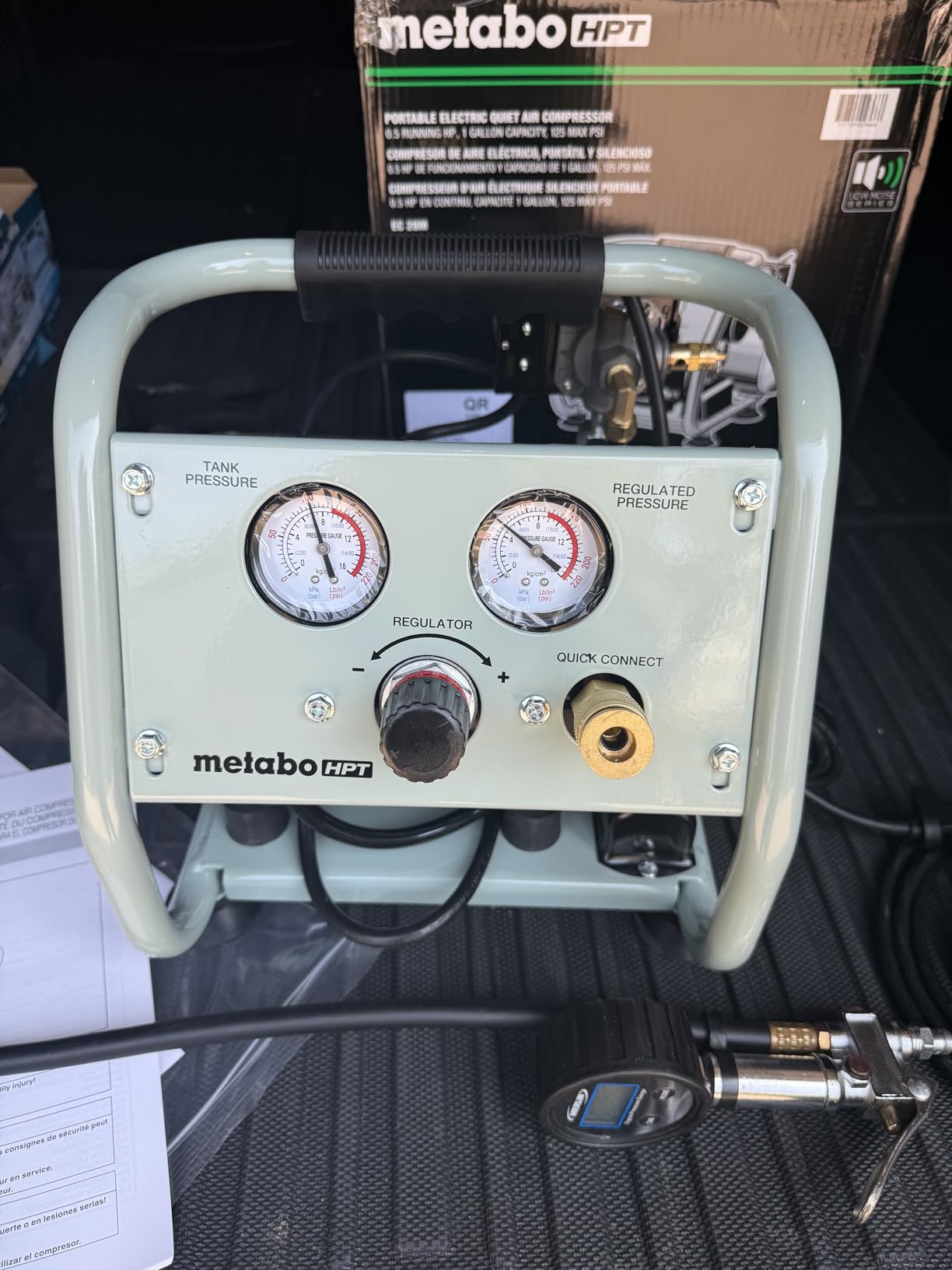 Metabo HPT Quiet Air Compressor, Portable 1 Gallon Oil-Free, EC28M customer photo 2