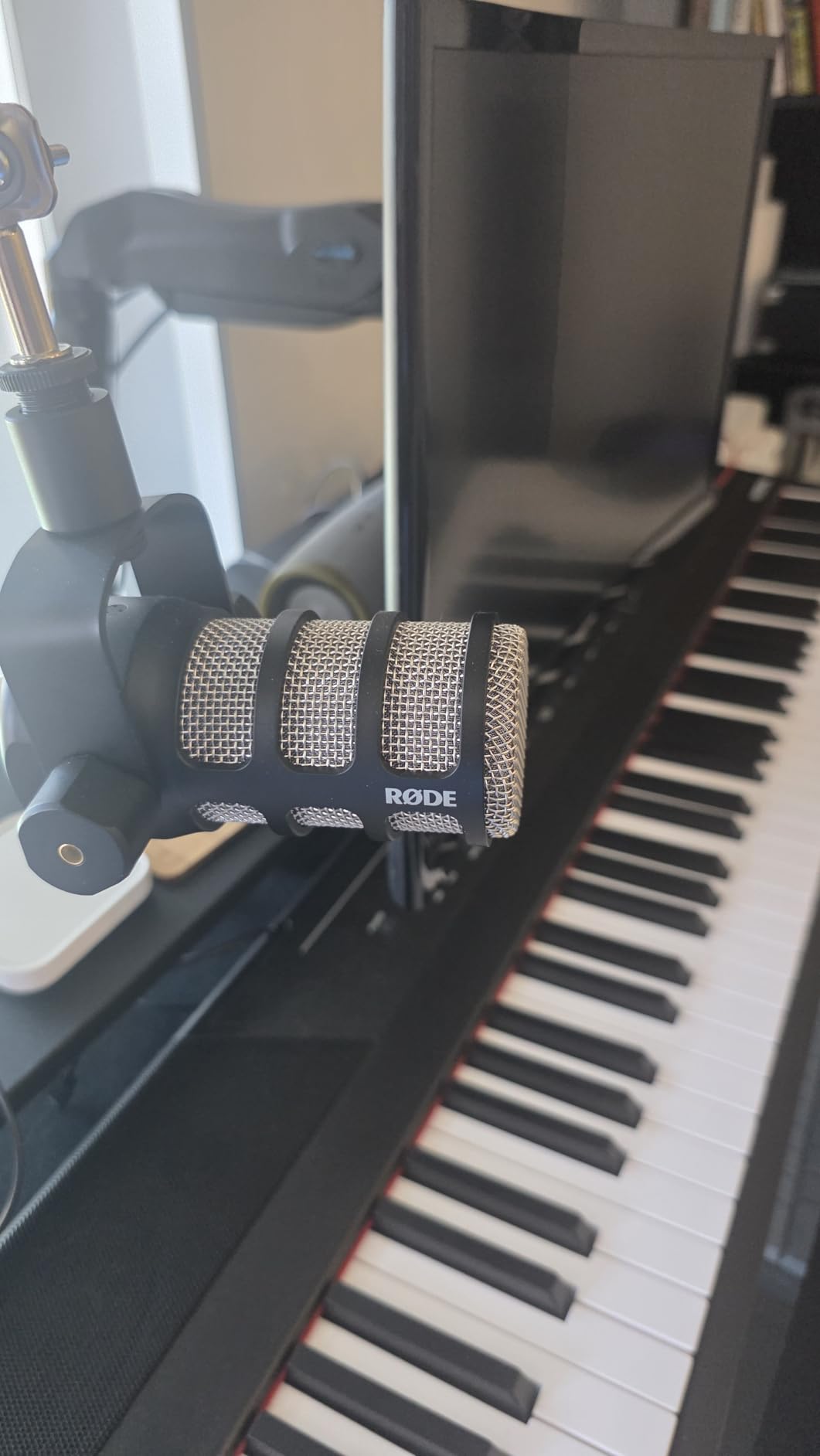 RØDE PodMic Cardioid Dynamic Broadcast Microphone, XLR | Requires Audio Interface (RODECaster, AI-1, or similar). For USB Plug and Play, see PodMic USB customer photo 1