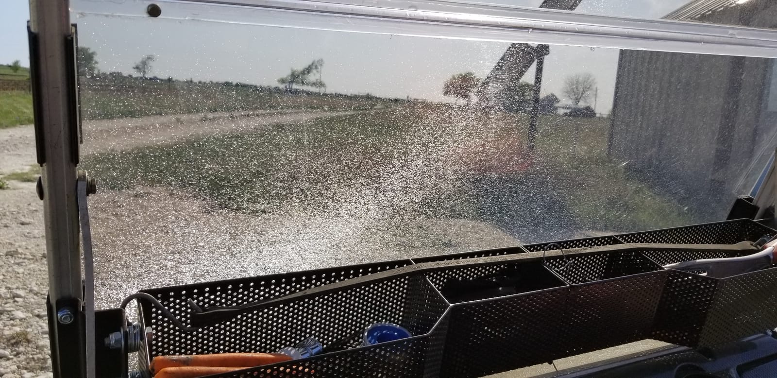 ECOTRIC Tinted Windshield Compatible with 1982-2000.5 Club Car DS Golf Cart | Compatible with 1982-2000.5 Club Car DS Golf Cart Smoke Style Fold Down Windscreen customer photo 2