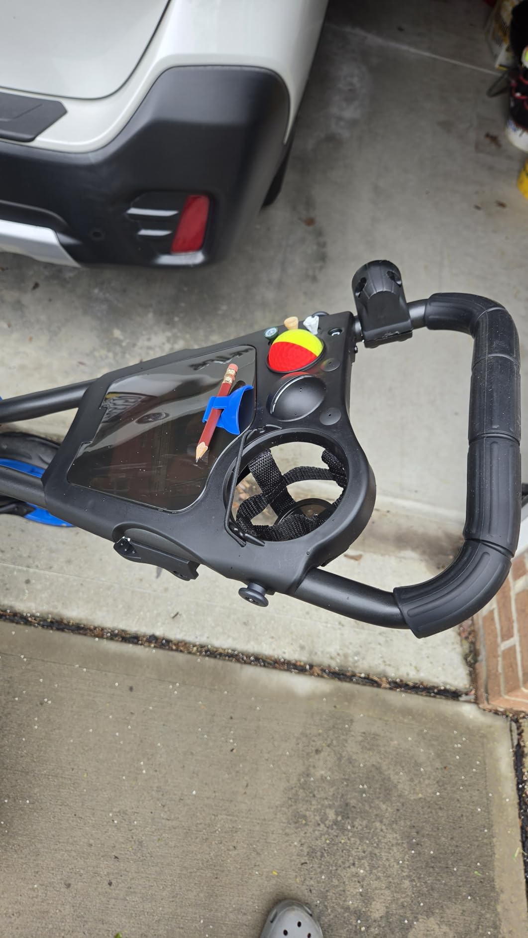 Qwik-Fold - 3-Wheel Golf Push Cart - 360° Swivel Wheel | 1-Second Fold Design, Locking-Track Steering For Tight Turns, Aircraft-Grade Aluminum Frame, Foot Brake customer photo 2