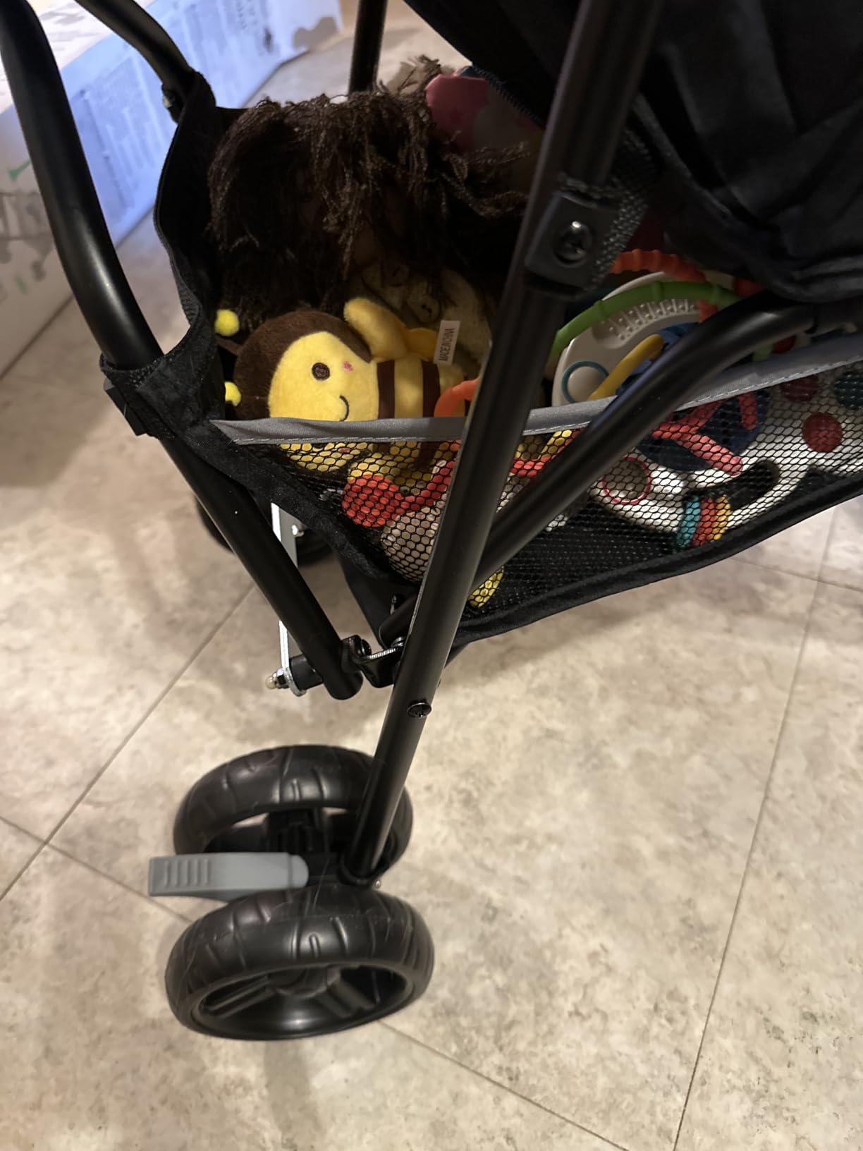 Ingenuity 3D Mini Convenience Stroller - Lightweight Stroller with Compact Fold, Multi-Position Recline, Canopy with Pop Out Sun Visor and More - Umbrella Stroller for Travel and More, Gray customer photo 2