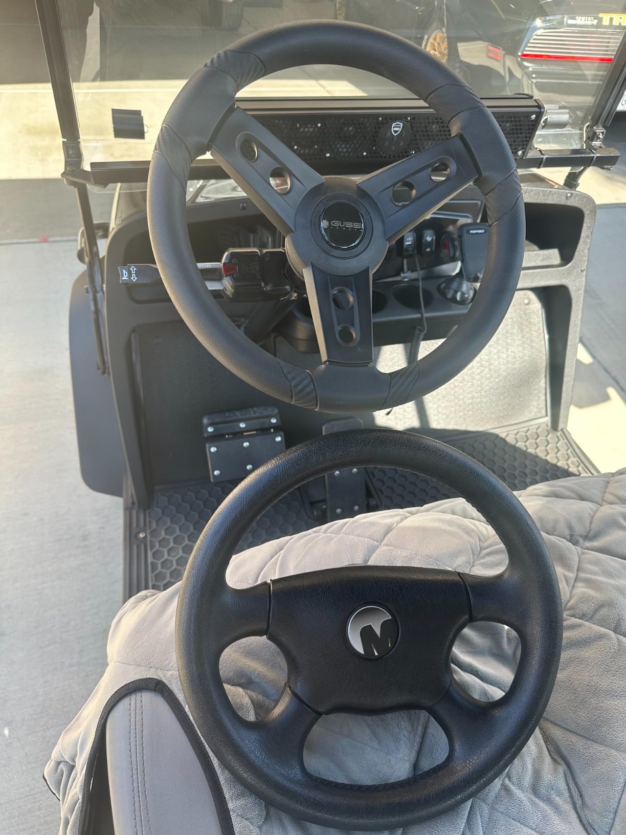 Gussi Italia Lugana Black Premium Italian-Made Steering Wheel for Golf Carts - No Hub Adapter Required customer photo 1