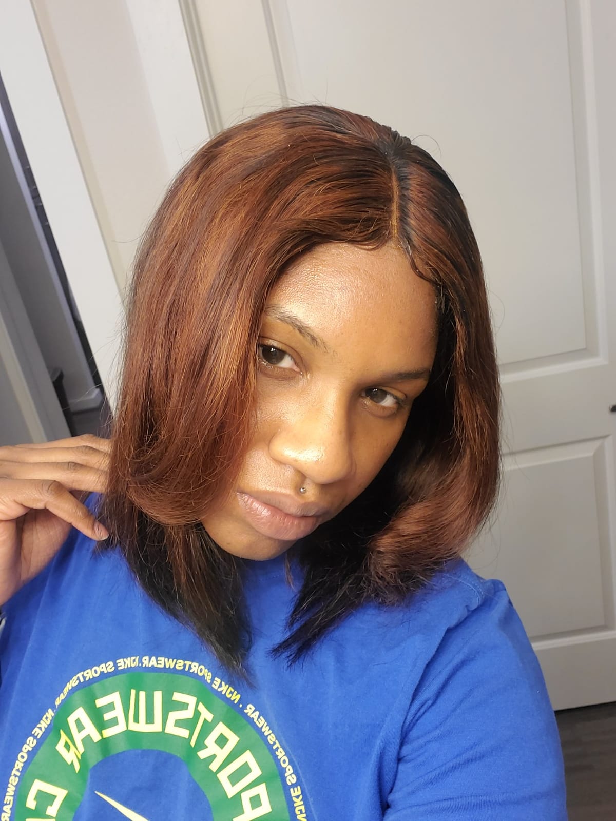 Pizazz 13x4 Pre Cut HD Lace Front Bob Wig Human Hair Pre Plucked | Glueless Drawstring Wigs Human Hair Pre Bleached Knots 180 Density Short Straight Bob Wigs for Women 12 inch customer photo 2