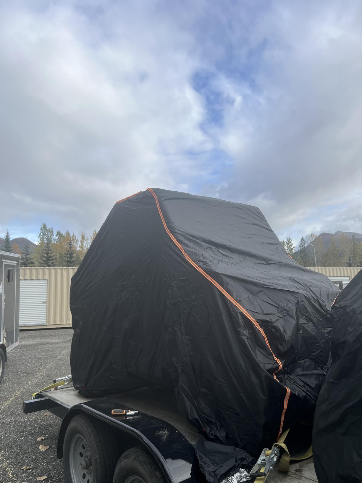 KEMIMOTO UTV Cover 2 Seater All-Weather Protection, Compatible with Polaris Ranger XP 1000, Mule, Pioneer, Wolverine, CFMOTO UForce, Ranger Cover 2-3 Seater PU Oxford Cloth Windproof Medium Size customer photo 1