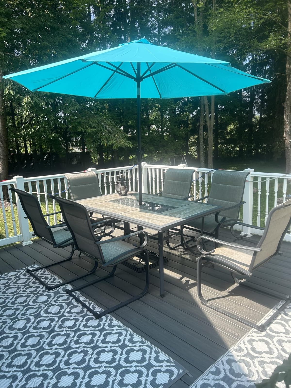 Tempera Patio Market Outdoor Table Umbrella with Push Button Tilt and Crank, Large Sun Umbrella with Sturdy Pole & Fade Resistant Canopy, Easy to Set customer photo 1