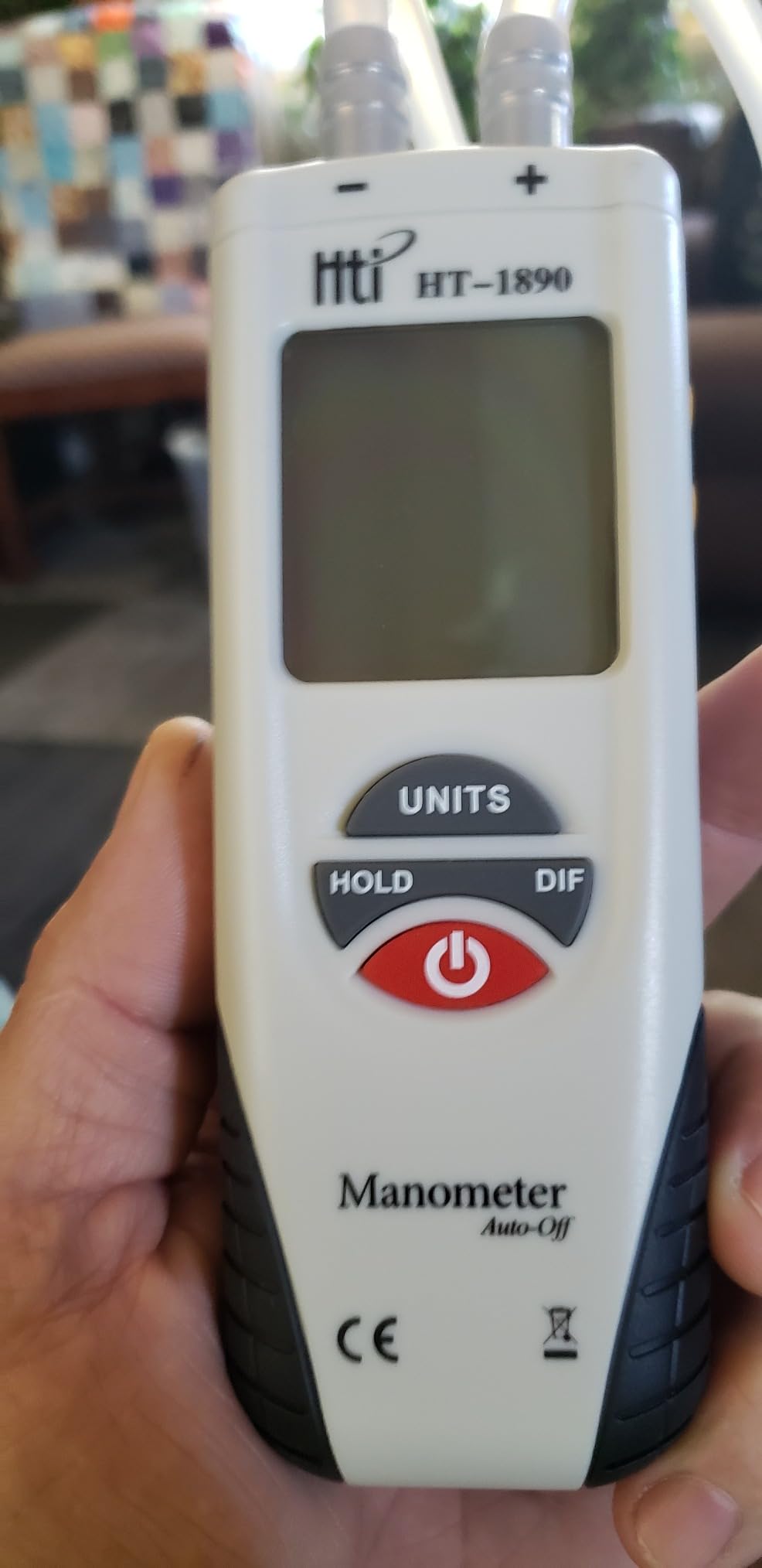 Digital Manometer, Dual Port Air Pressure Meter Pressure Gauge HVAC Gas Tester, Differential Pressure Manometer with 5/16 Inches Diameter Pressure Port, Hti-Xintai customer photo 1