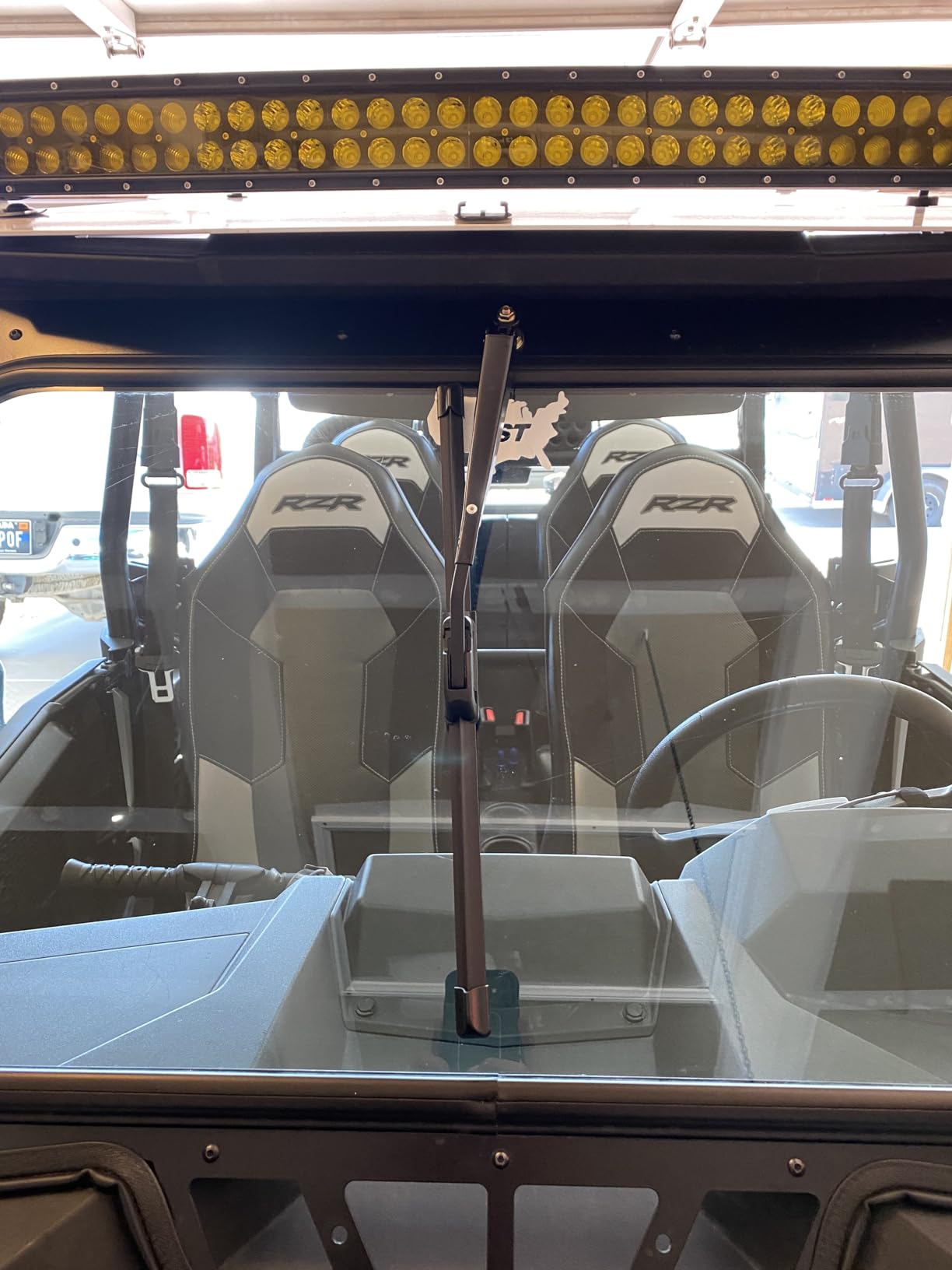 Universal UTV & Golf Cart Wiper Blade with Manual Wiper Arm Kit | Heavy-Duty All-Weather Sintered Metal Design for Polaris/Club Car/Yamaha | Easy Tool-Free Installation customer photo 1