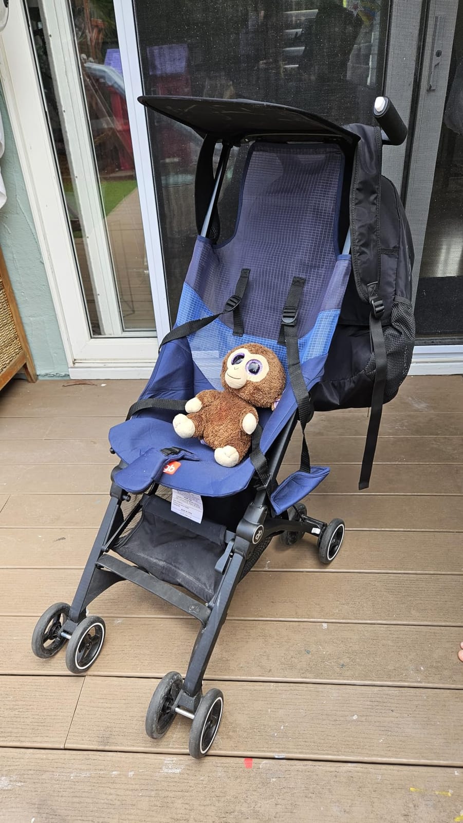 gb Pockit Air All Terrain Ultra Compact Lightweight Travel Stroller with Breathable Fabric in Night Blue, 28x17.5x39.8 Inch (Pack of 1) customer photo 2
