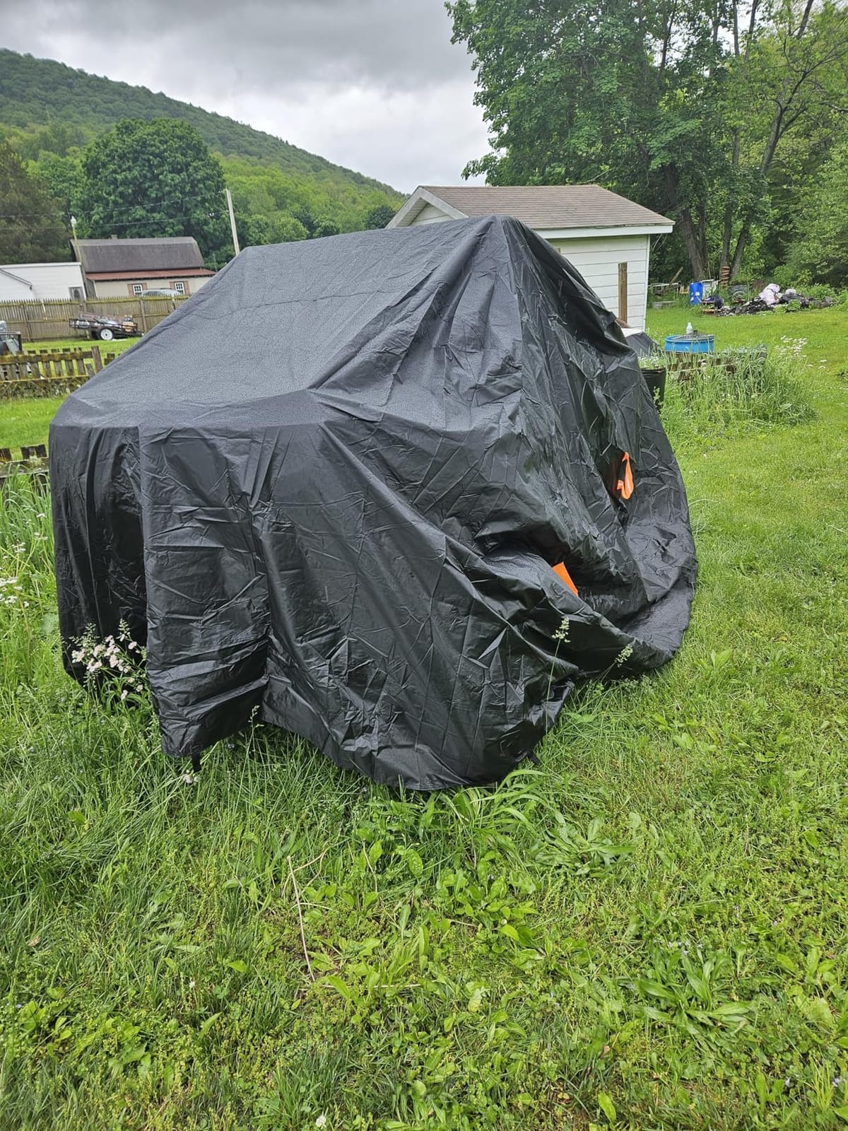 NEVERLAND UTV Cover All-Weather Protection Side by Side Cover 4-6 Passenger | for Polaris RZR General Honda Suzuki Yamaha SxS Arctic Cat John Deere Can Am Maverick X3, 3 Windproof Straps, 2 Air Vents customer photo 1