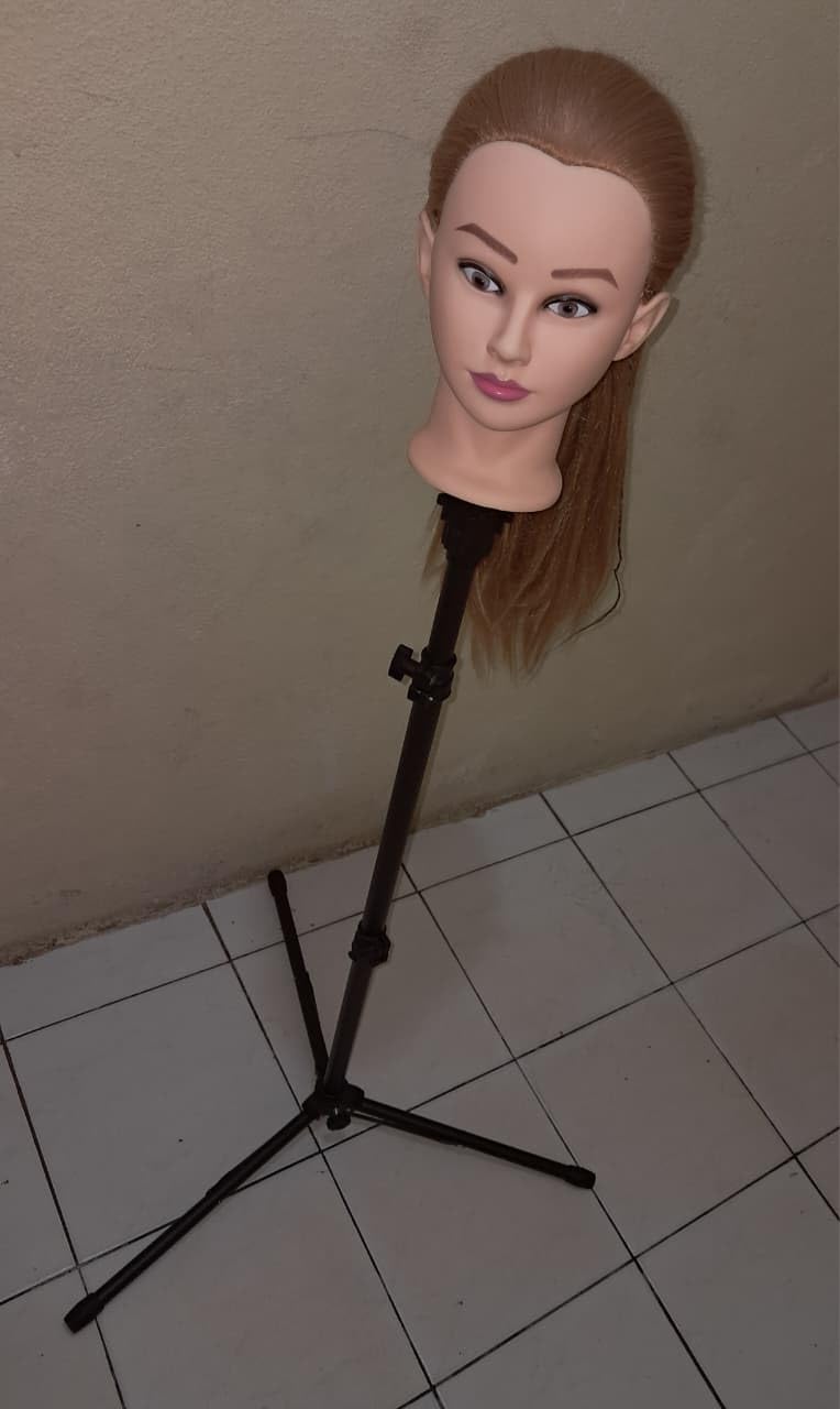 Klvied Wig Stand Tripod, Adjustable 34.64-51.48in, 0.8in Top Base customer photo 2
