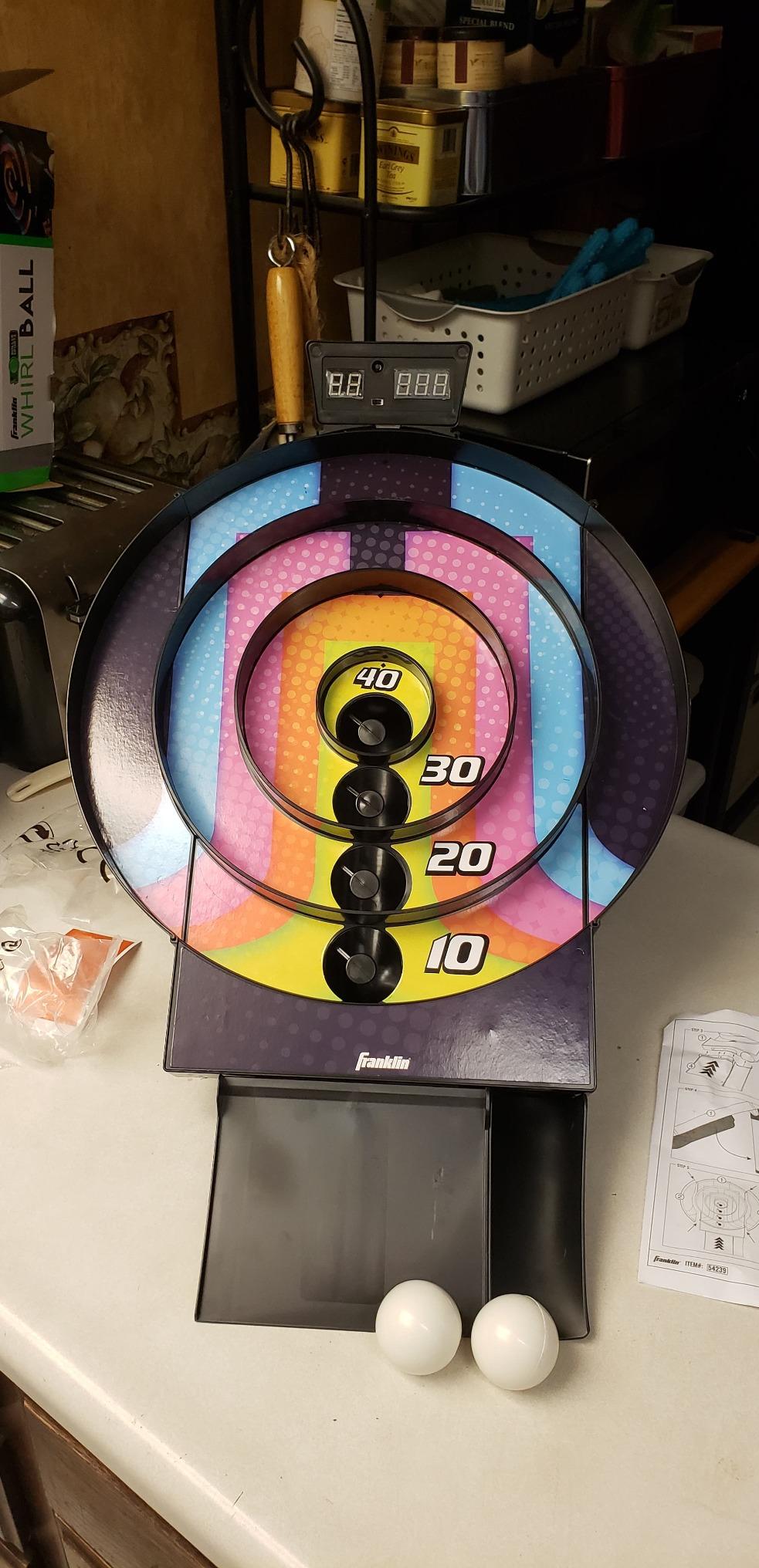 Franklin Sports Whirl Ball Arcade Game - Game Room Ready Tool Free Arcade Game - Auto Scoring Electronics with Arcade Ball Return Ramp Great for Kids and Family Fun! customer photo 1