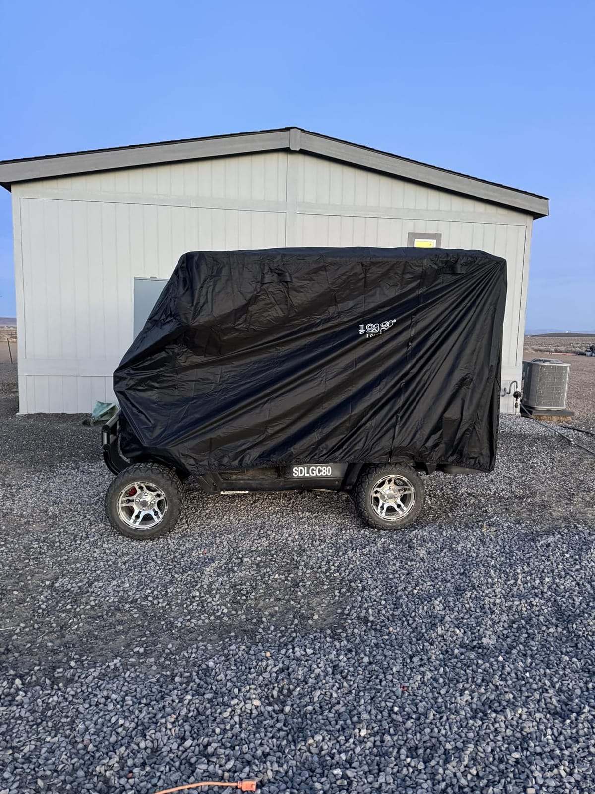 10L0L Golf Cart Cover 2/4/6 Passenger for Yamaha EZGO Club Car Covers | Heavy Duty Oxford Waterproof Cover, All-Weather Protection, UV/Wind Resistant, 3 Zipper Doors, For Daily Storage Black/Silver customer photo 2