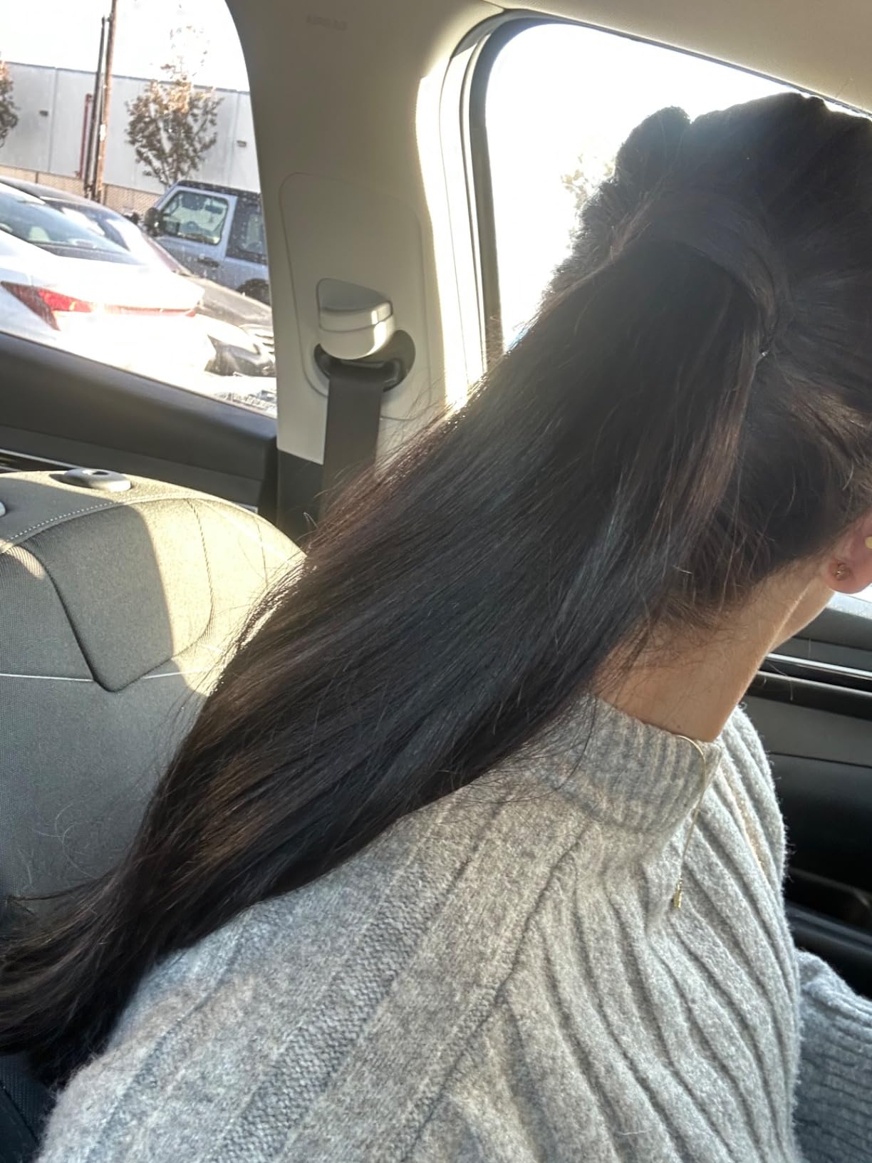RUNATURE Ponytail Extension Human Hair, 14 Inch 70G #1B Natural Black | Real Human Hair, Straight Natural Hairpiece, Wrap Around with Hook and Loop Fastener, Daily Wear, Easy to Install customer photo 1