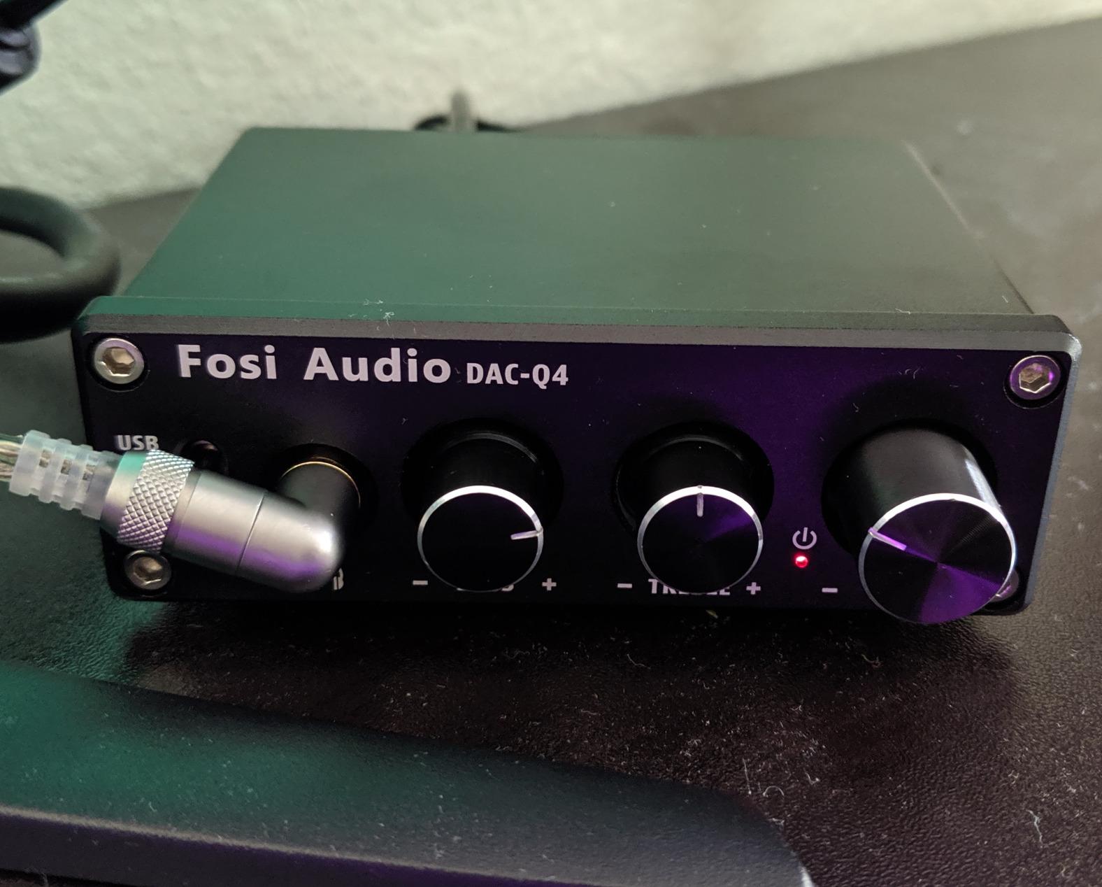 Fosi Audio Q4 DAC Headphone Amp for PC, Desktop Digital to Analog Audio Converter for Home Stereo Amplifier and Powered Speakers, PC-USB/Optical/Coaxial Inputs, 3.5mm Headphone/RCA Outputs customer photo 2