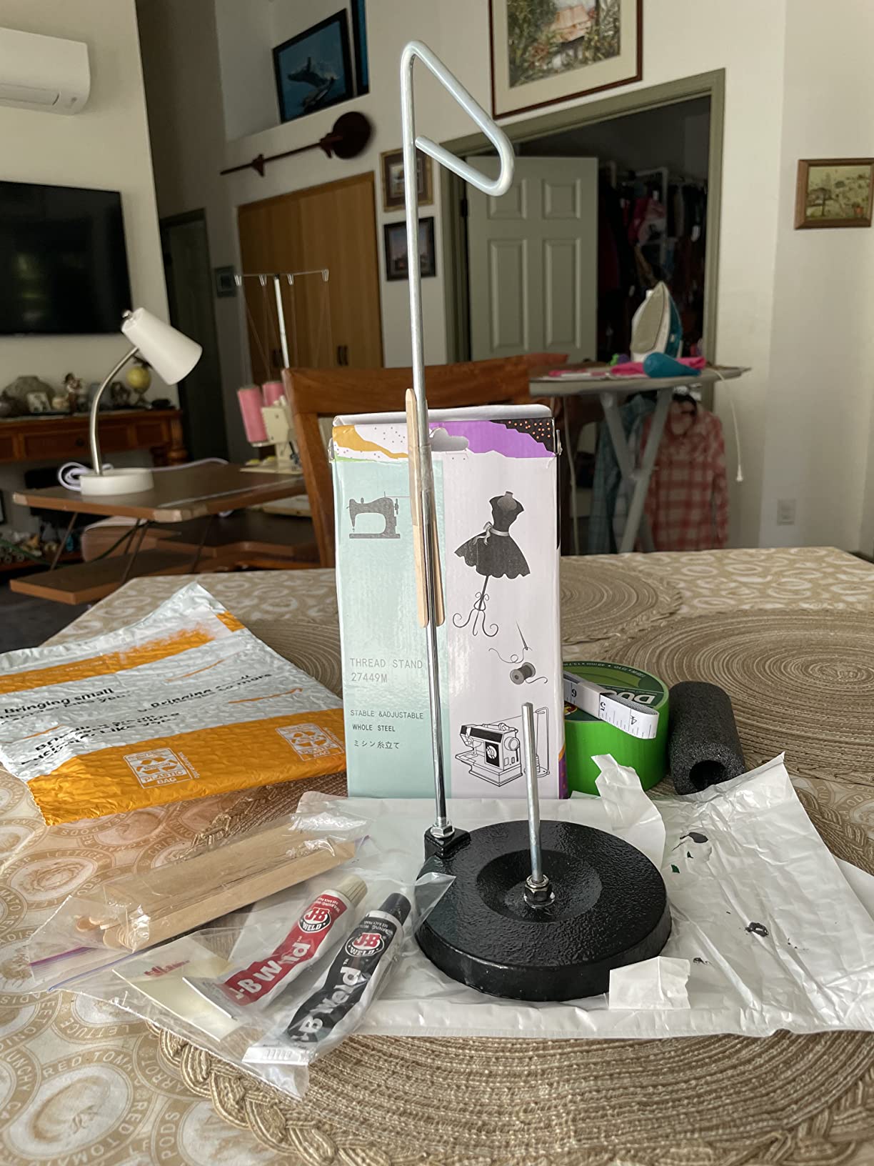 Universal Cone and Spool Stand Thread Holder with Sturdy Metal Base customer photo 1