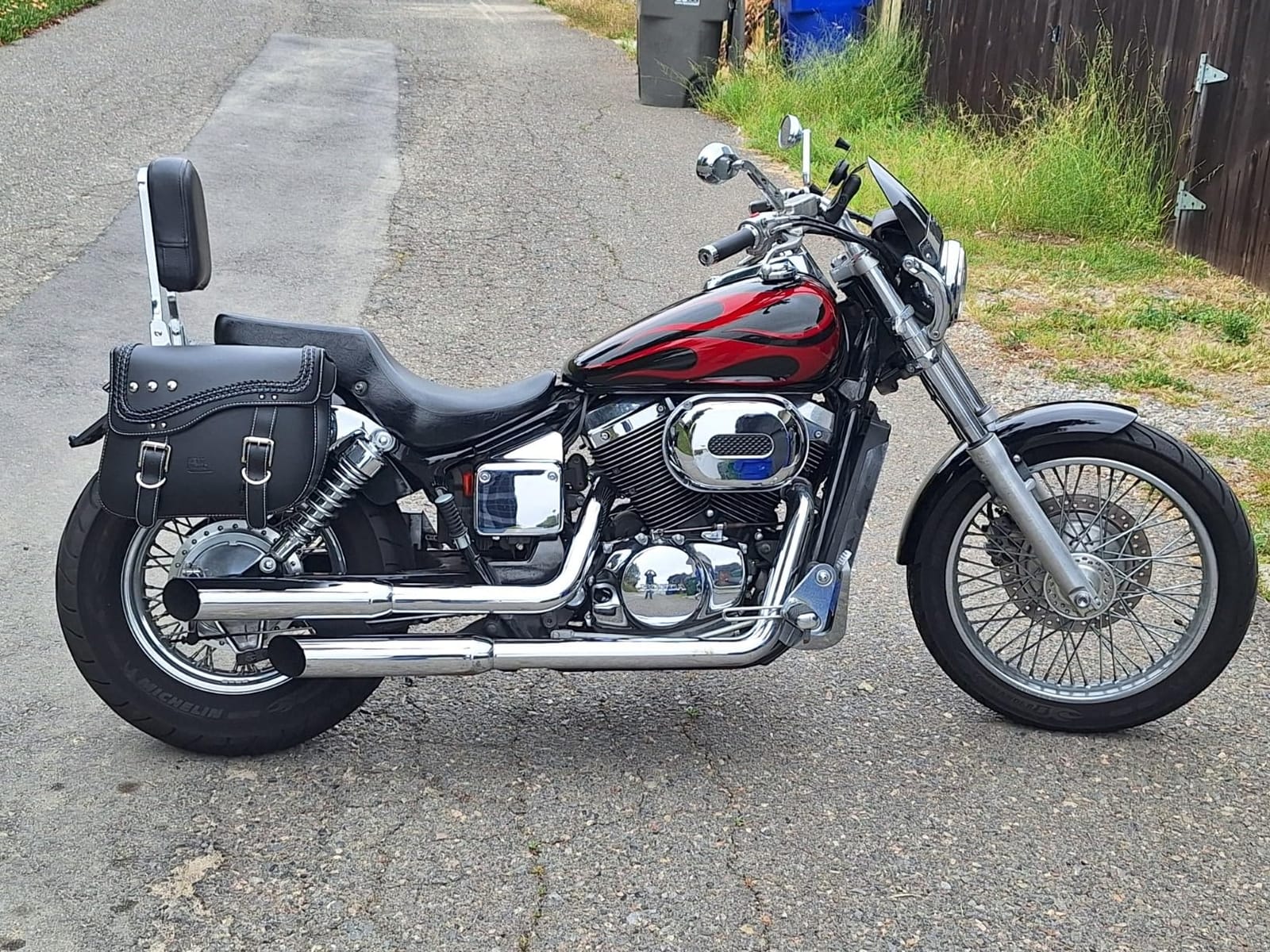 KEMIMOTO Motorcycle Saddlebags Upgraded Bottom Anti-scalding 30L (15Lx2) | Luggage Bag Large Capacity PU Leather Side Bags Compatible with Sportster Softail Dyna V-star Shadow customer photo 2
