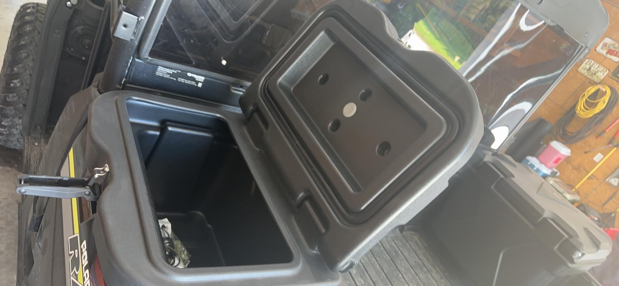 KEMIMOTO UTV Bed Storage Box 5.5GAL Compatible with Polaris Ranger General | 21L Black Bed Toolbox,Low-Density Polyethylene Cargo Box, Compatible with Ranger 1000/XP 900 570 500 2016-2026 customer photo 1