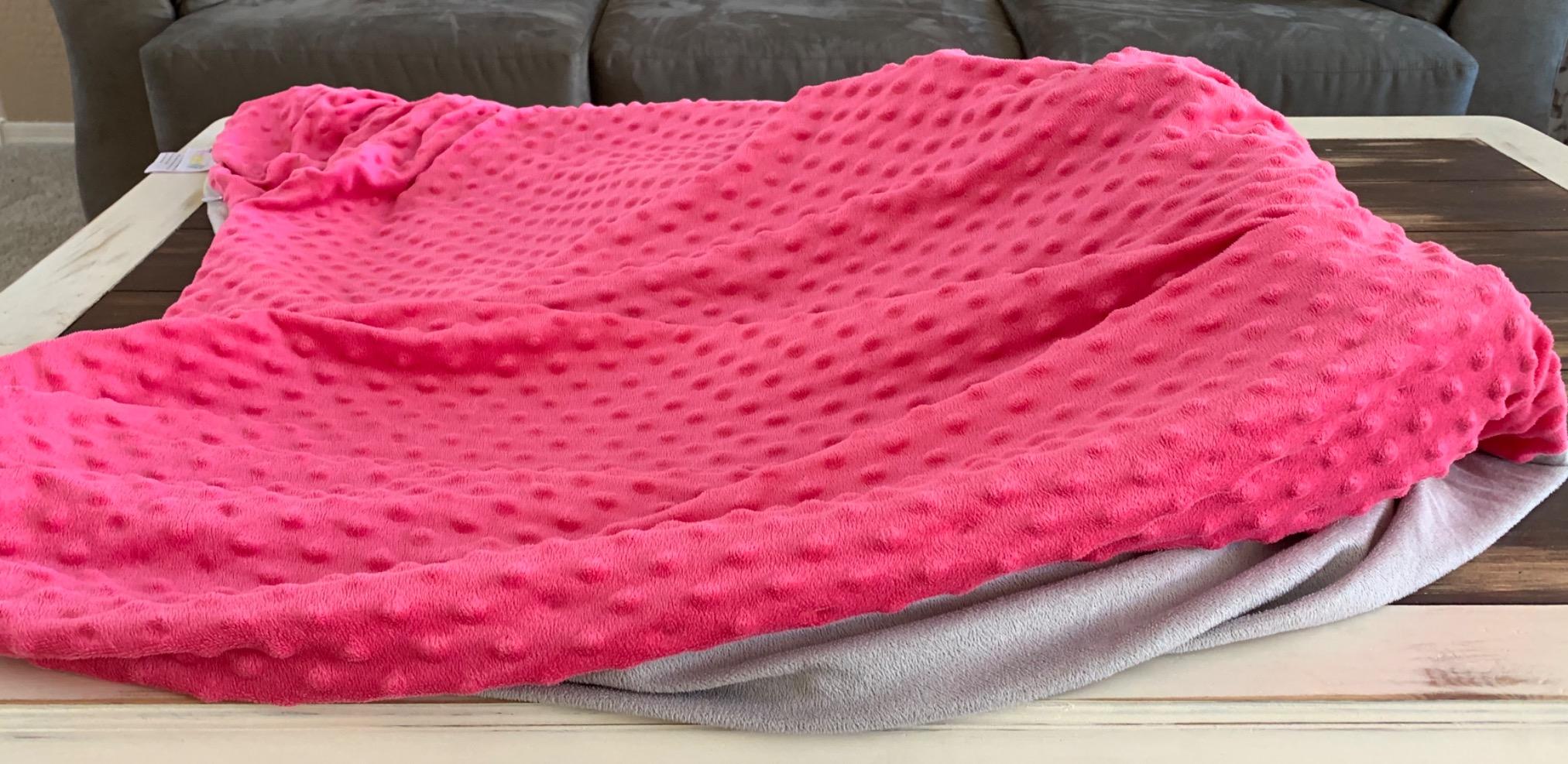 hazli Super-Soft Weighted Blanket 5 Pounds - Easy to Clean, Washable Minky Cover - 36x48 Inches 5lbs Heavy Blanket for School-Age Children Ages 5+ customer photo 2