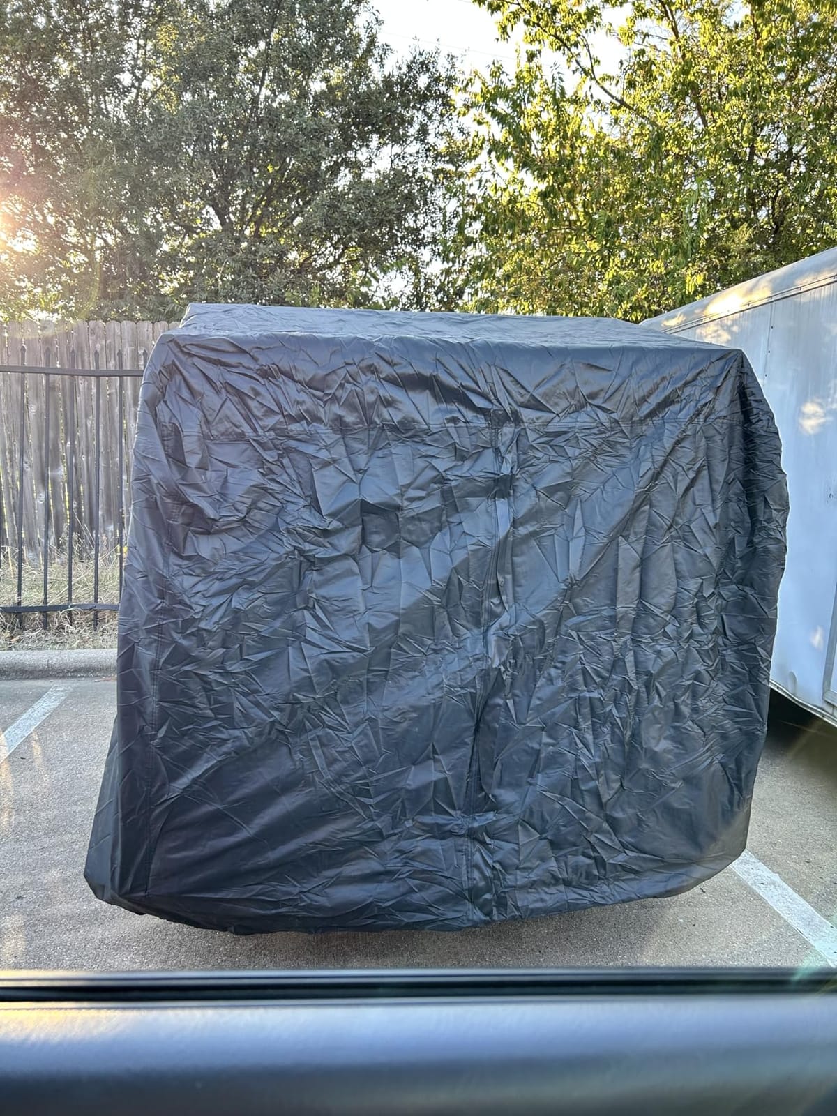 NEVERLAND Golf Cart Cover 4 Passenger for Club Car EZGO Yamaha Golf Carts | Heavy Duty 420D Durable Fabric, Waterproof Rear Zipper, Windproof Strap Dustproof UV resistant for 4 Seat Cart Up to 112 Inch customer photo 2