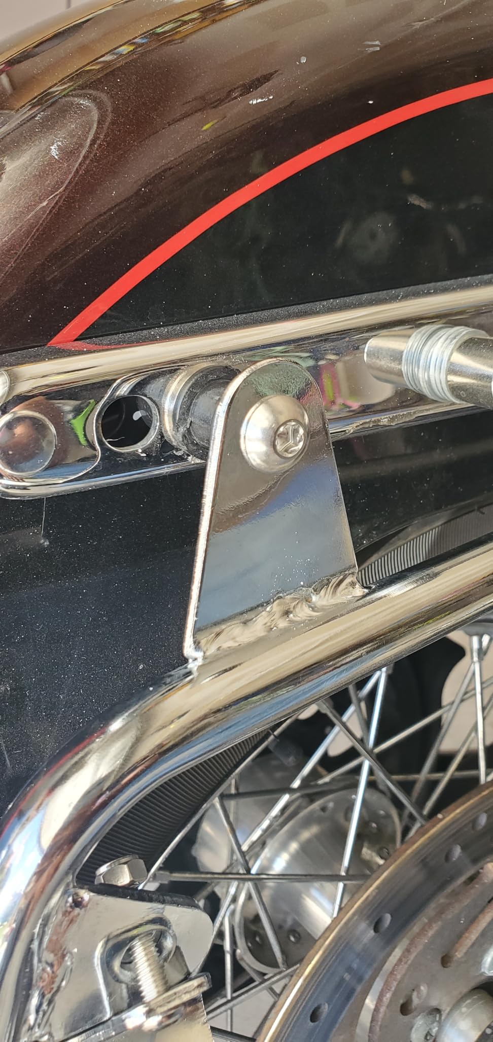 ECOTRIC Saddle Bag Conversion Brackets Support Compatible with 84-17 Harley | Compatible with Harley Softail 84-17 Heritage Springer Fatboy FLSTF FLSTS Bad Boy FXSTSB EFI FLSTFI Except for Deuce customer photo 1