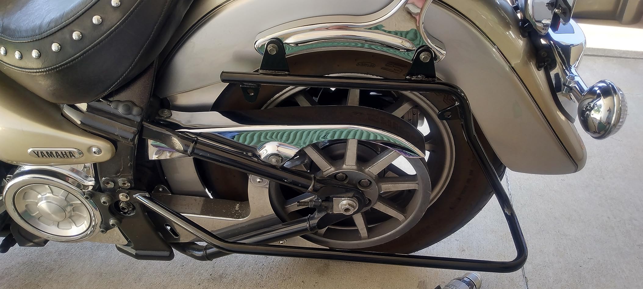 ECOTRIC Saddle Bag Conversion Brackets Support Compatible with 84-17 Harley | Compatible with Harley Softail 84-17 Heritage Springer Fatboy FLSTF FLSTS Bad Boy FXSTSB EFI FLSTFI Except for Deuce customer photo 2