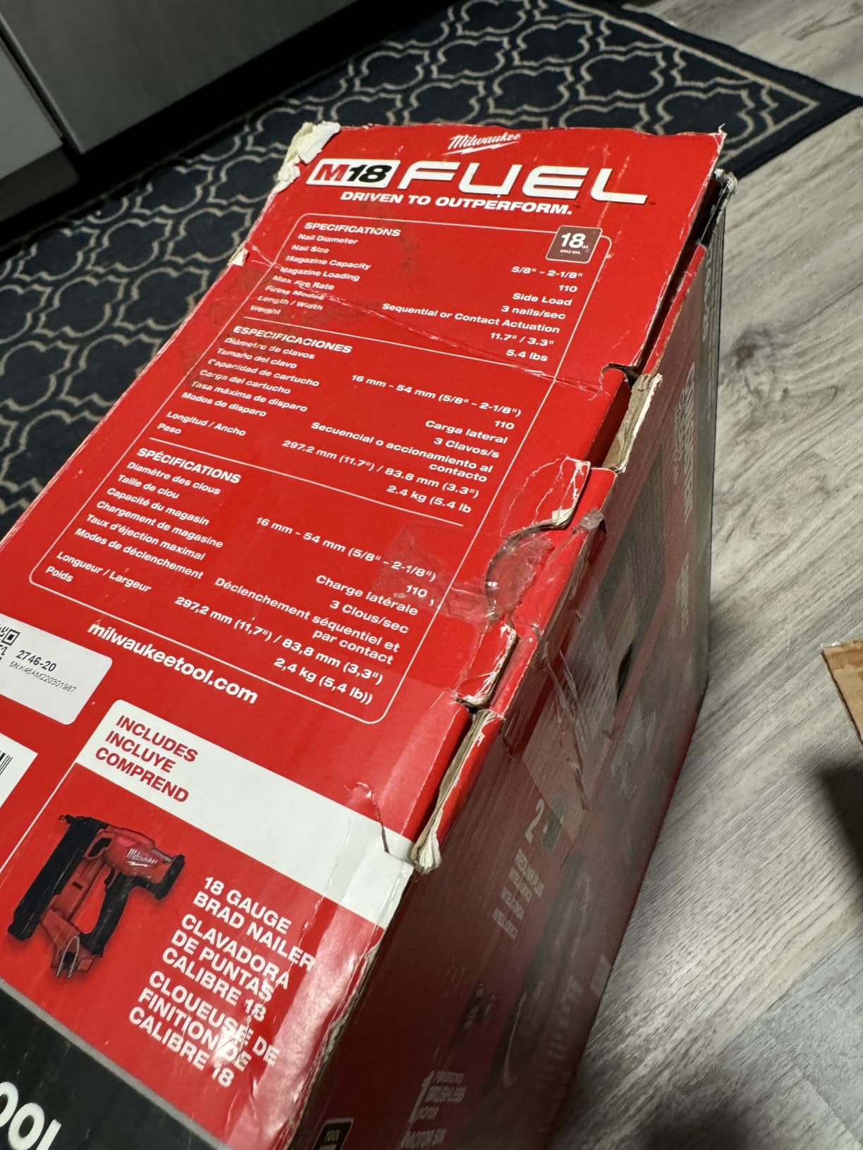 Milwaukee M18 Fuel 18 Gauge Brad Nailer customer photo 2