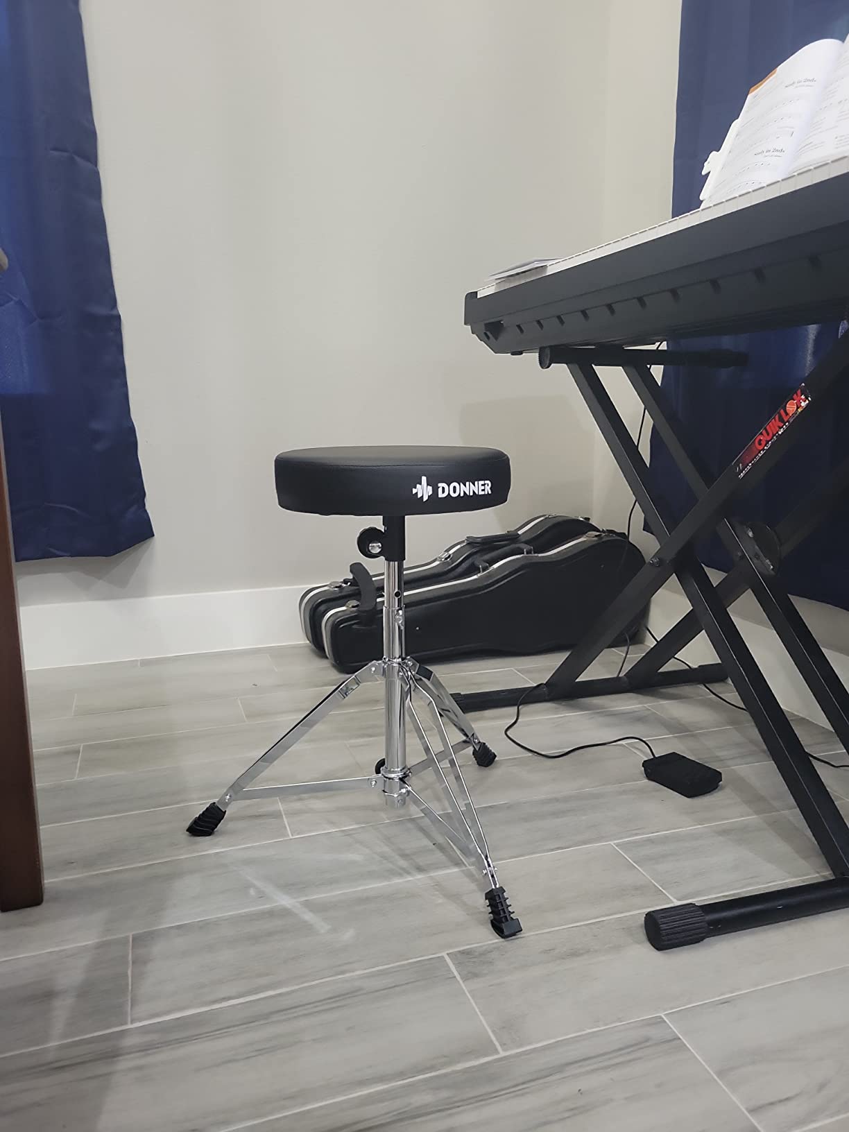 Donner Heavy Duty Drum Throne, Motorcycle Style Drum Stool, Widened Drum Seat with Upgraded Materials customer photo 2