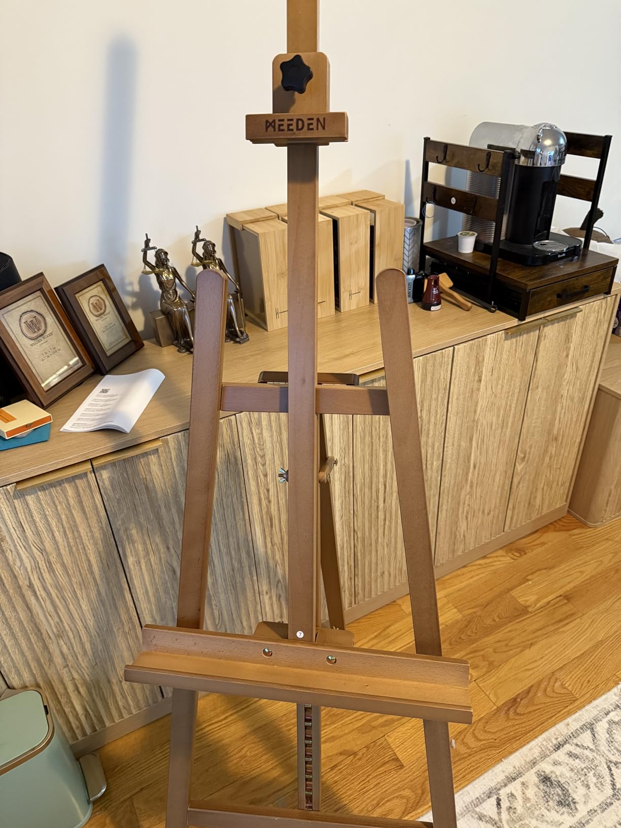 MEEDEN Painting Wooden Art Easel: Solid Beechwood, Hold Canvas up to 43