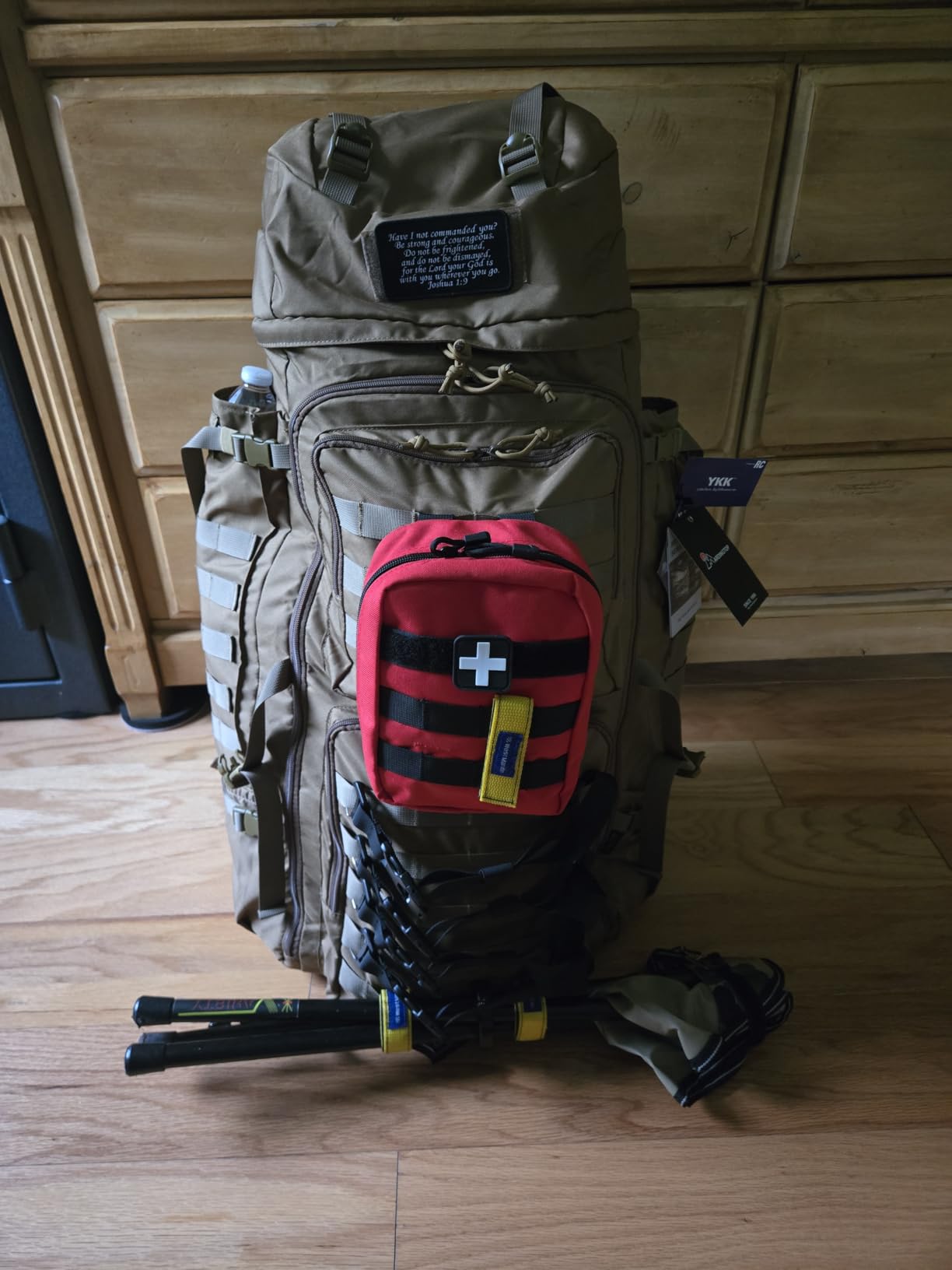 Mardingtop 75L Molle Hiking Internal Frame Backpacks with Rain Cover for Camping,Backpacking,Travelling(Ranger Green) customer photo 1