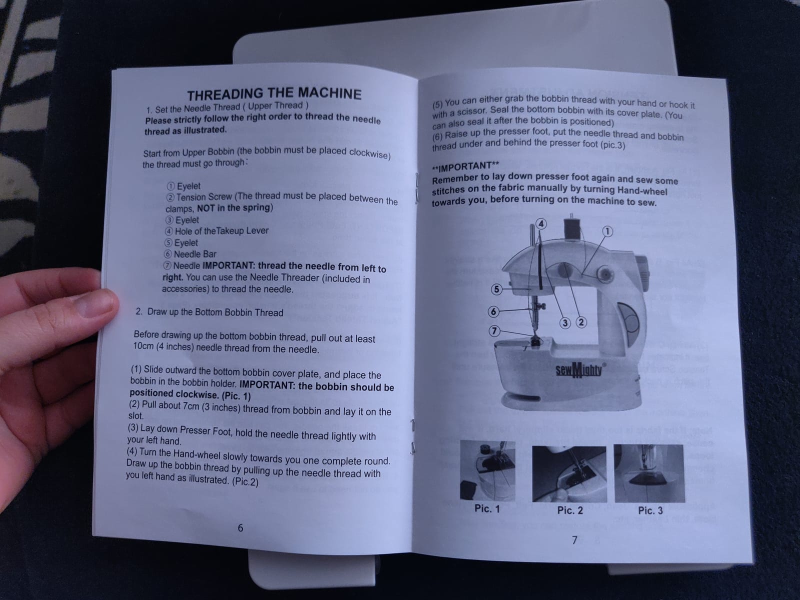 Mini Sewing Machine for Kids, Beginners, Travel & More- Portable, Battery Powered, use for Traveling, Quick Repairs, Small Projects & Children– Dual-Speed, AC & DC power, Foot Pedal & More customer photo 1