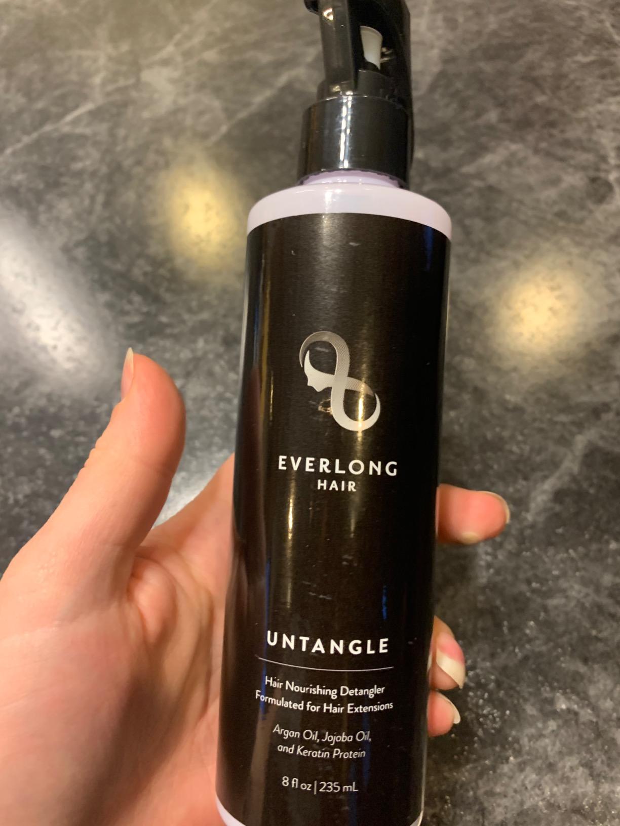 everlong Untangle Leave-in Conditioner Detangler Spray for Hair Extensions & Wigs, Infused with Keratin Protein, Argan and Jojoba Oil, Safe for All Hair Types including Human, Synthetic customer photo 1