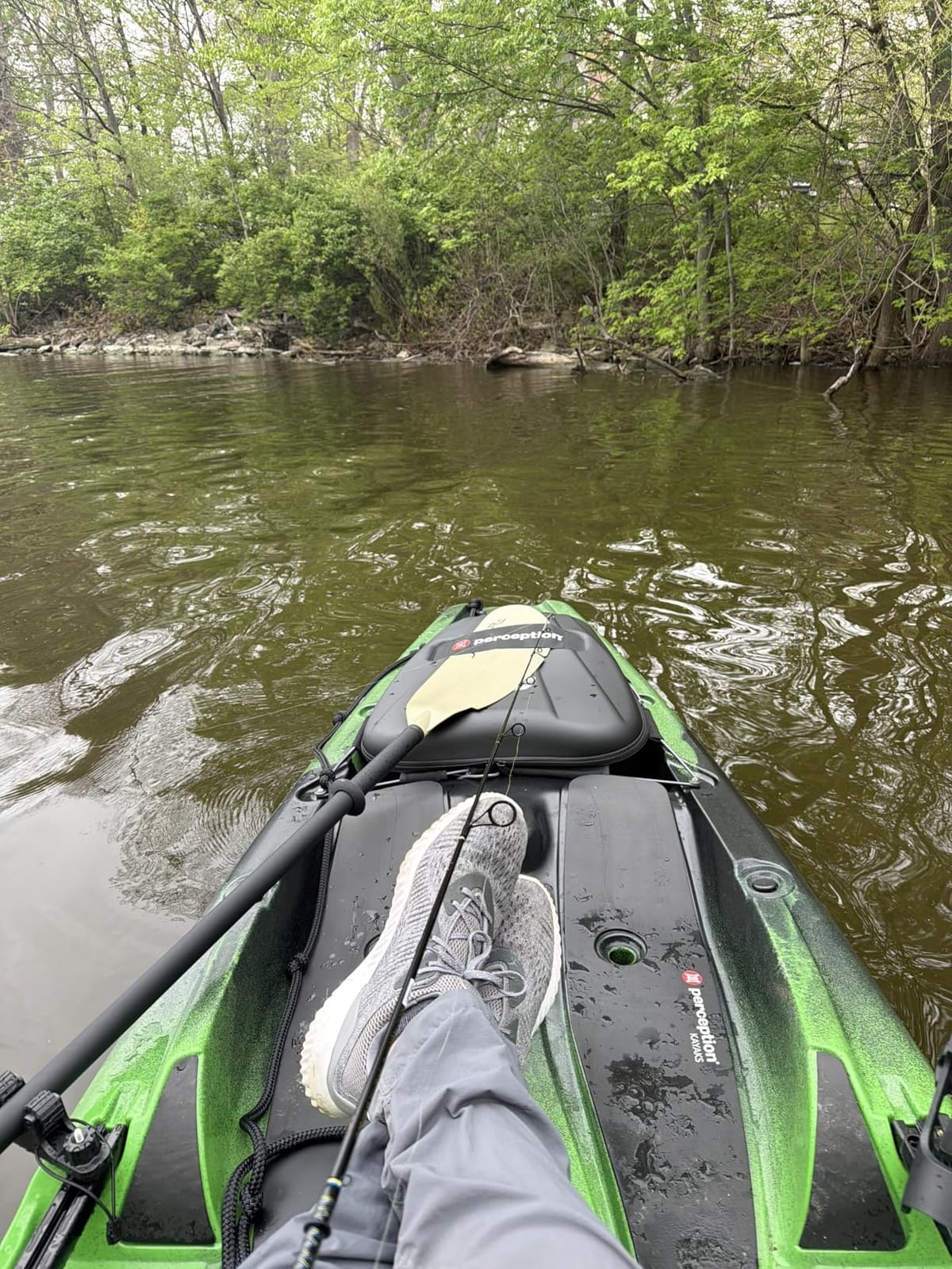 Perception Kayaks Outlaw 11.5 Sit on Top Fishing Kayak with Fold Away Lawn Chair Seat, 4 Rod Holders, and Integrated Tackle Trays, 11' 6