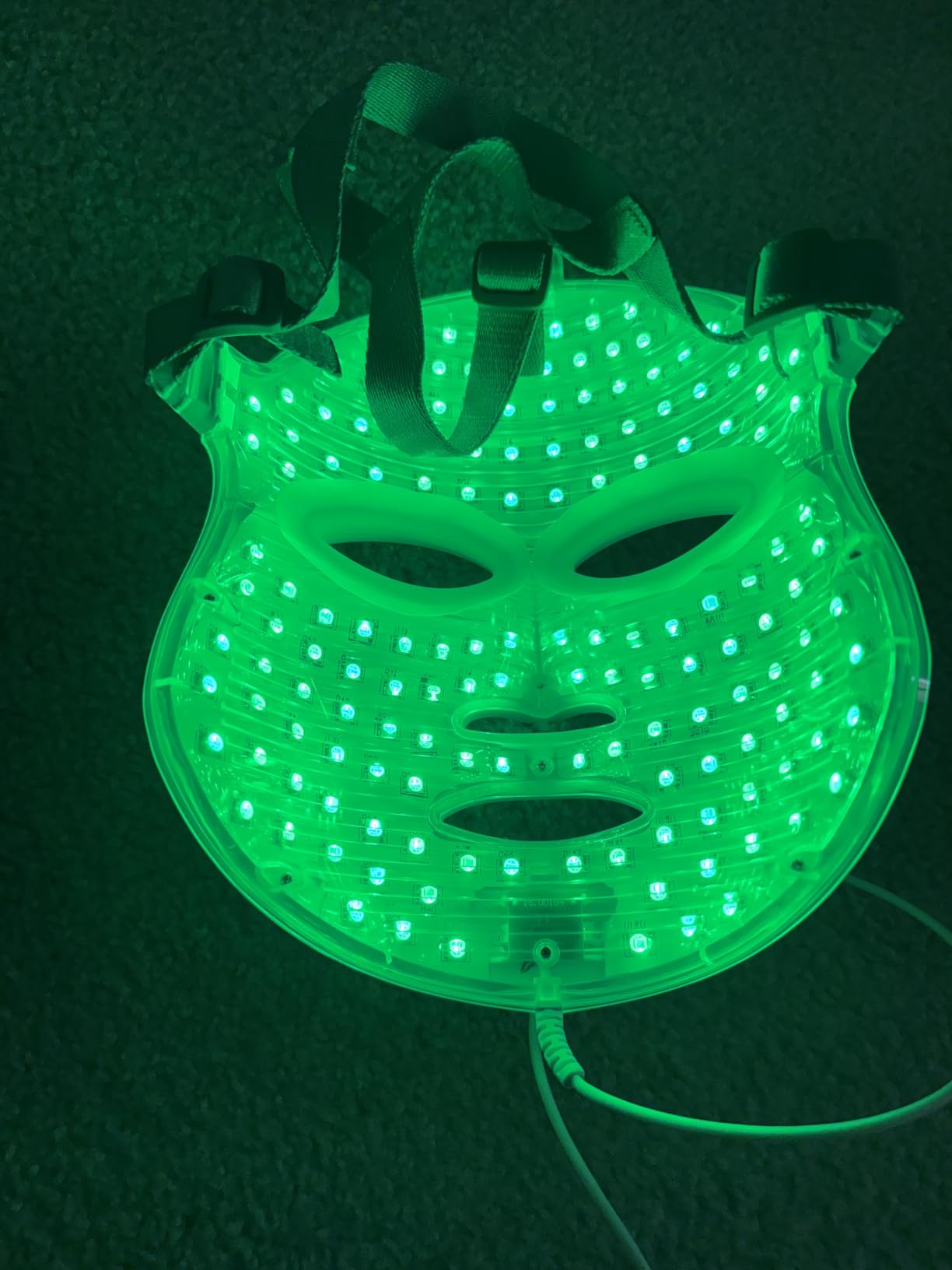 Aphrona FDA cleared LED Facial Mask MOONLIGHT PRO 7 Color Treatment Photon Mask, Red light Blue light for Acne Removal Wrinkle Reduction, led light therapy for face, 450 Powerful LED Chips (White) customer photo 2