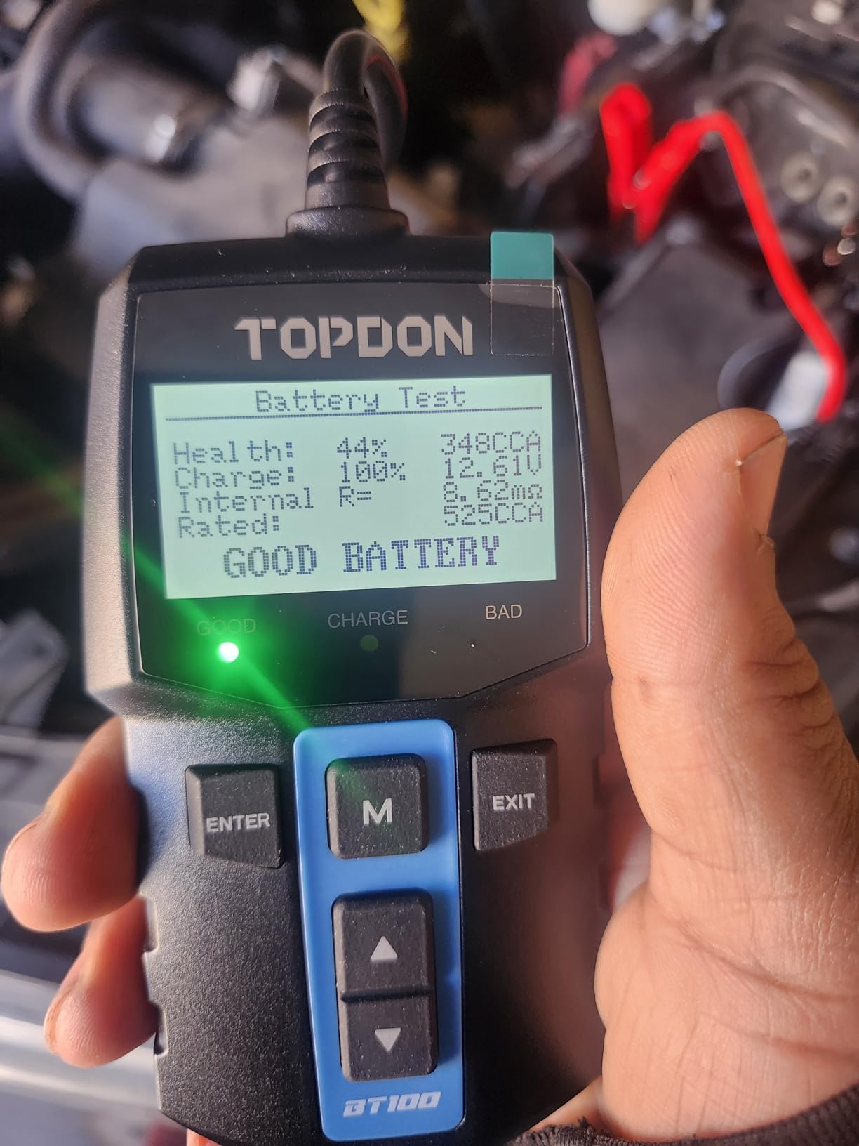 TOPDON BT100 12V Car Battery Tester, Automotive Battery Load Tester | 100-2000 CCA Auto Battery Tester with Battery, Cranking & Charging System Test for Car Truck Motorcycle ATV SUV Boat Yacht customer photo 2