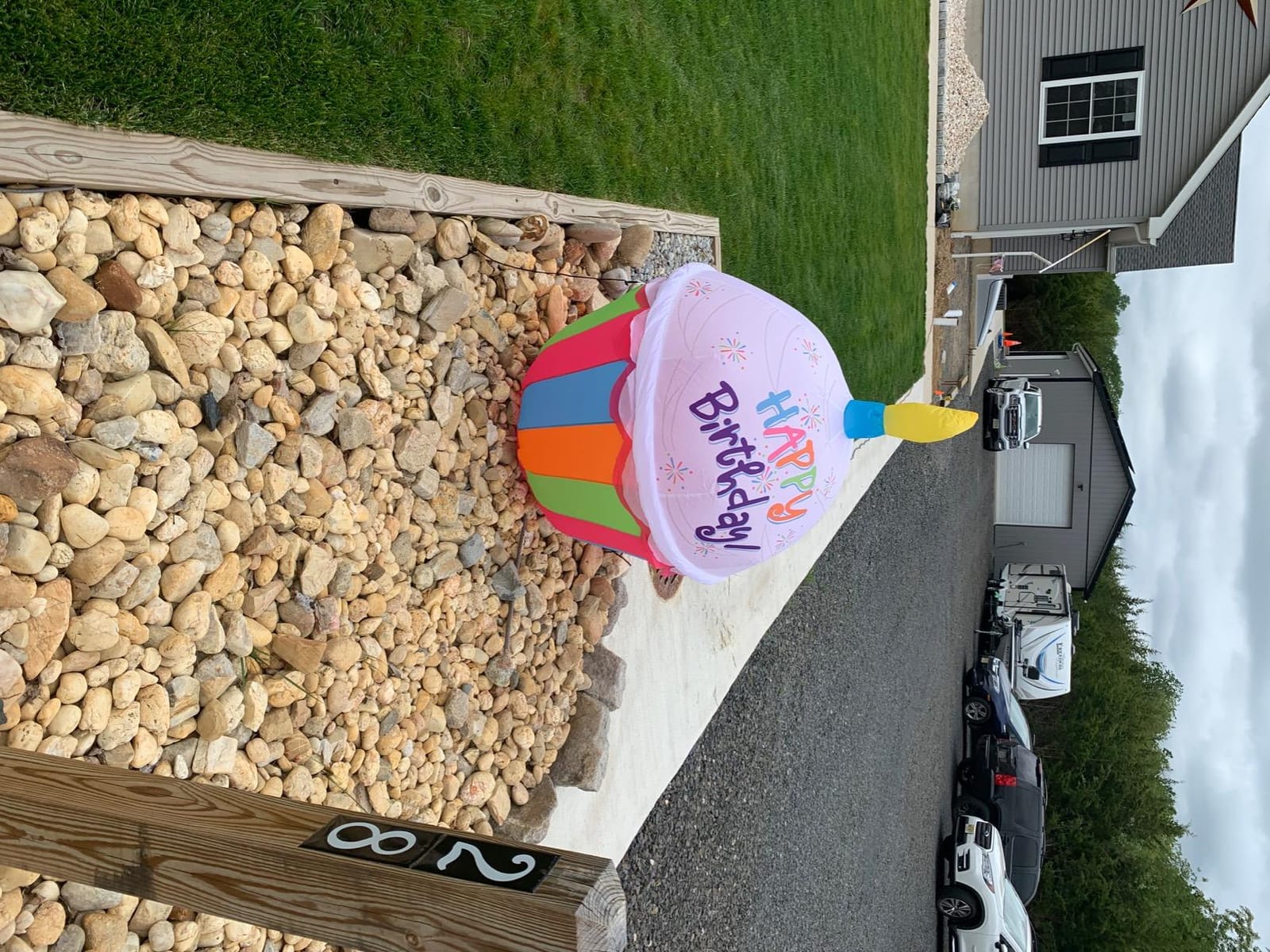 4 Foot Tall Inflatable Cupcake with Candle Birthday Decoration customer photo 1