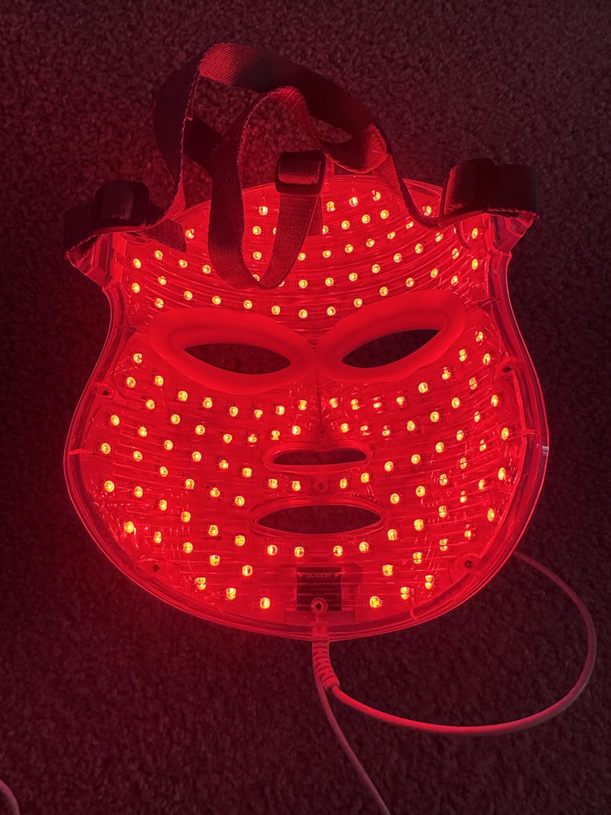 Aphrona® | FDA cleared Moonlight LED Facial Mask Skin Care Mask, LED Light Therapy for face, Red light Blue light for Acne Removal Wrinkle Reduction, 450 Powerful LED Chips customer photo 2