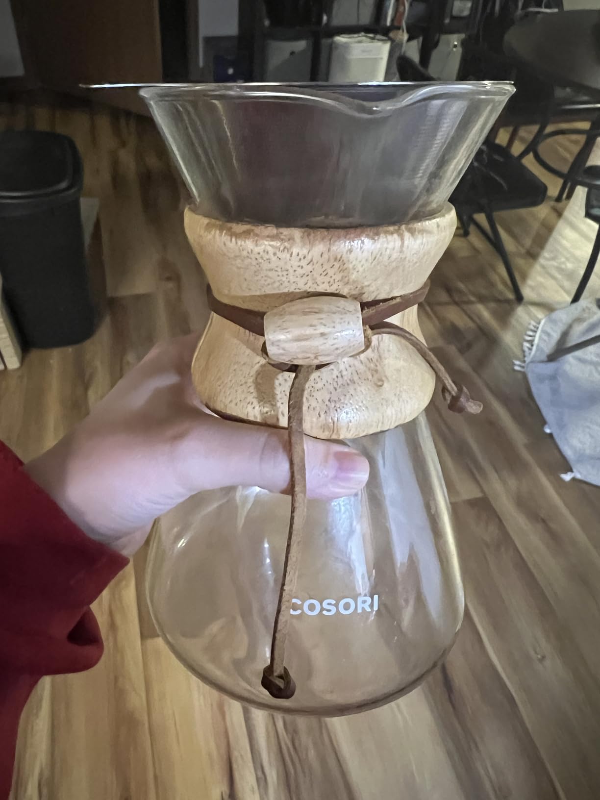 Cosori Pour Over Coffee Maker, Double Layer Stainless Steel Filter, 8cup customer photo 1