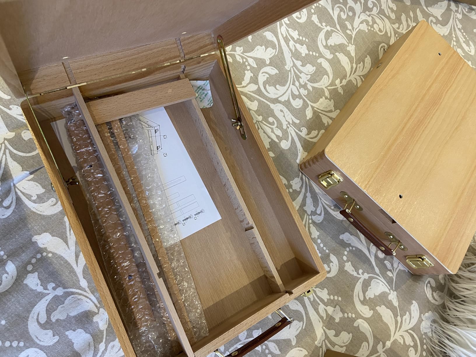 Tabletop Art Easel for Painting, Wooden Sketchbox, Portable Desktop Easel customer photo 2