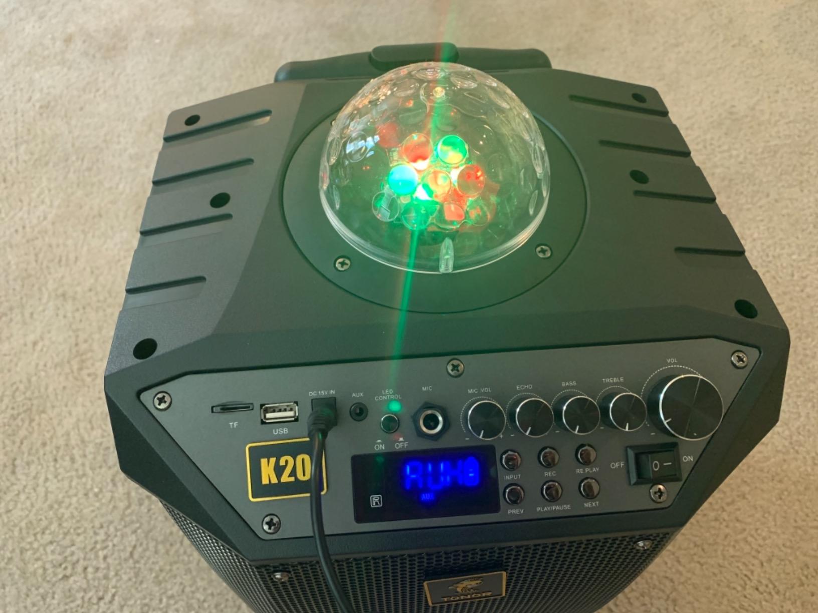 TONOR Wireless Karaoke Machine for Adults, PA System Portable Bluetooth Singing Speaker with 30 m/100 ft Dual Wireless Microphones Microfono, Disco Ball for Home Karaoke, Party, Class and Church K20 customer photo 1