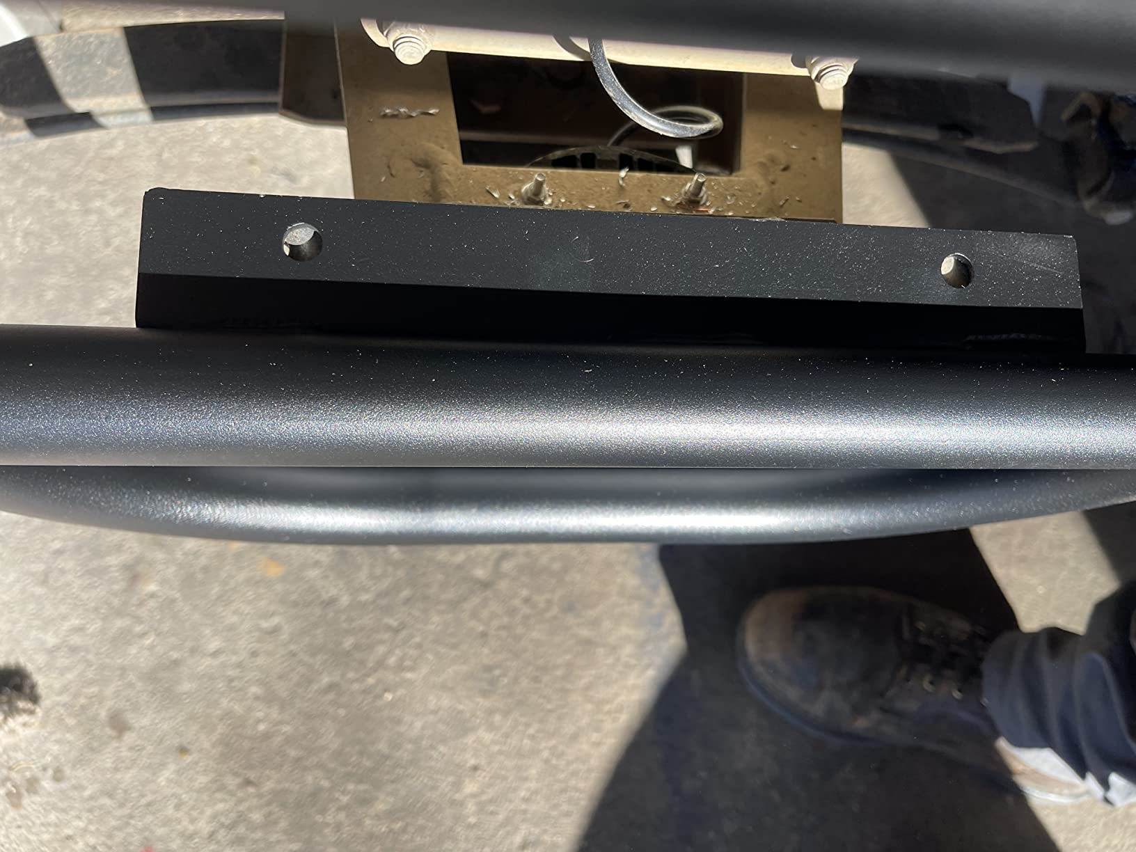 KUAFU Front Golf Cart Brush Guard Tubular Bumper Compatible with 1981 and Up Club Car DS Gas and Electric Models Black Front Brush customer photo 2