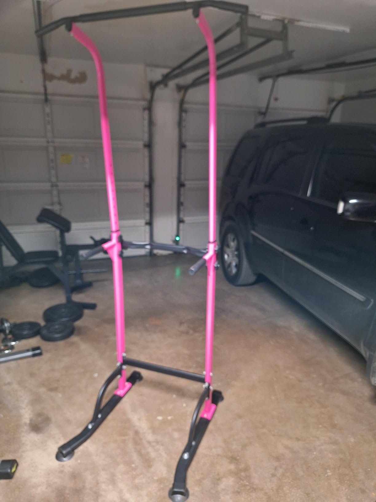 DlandHome Power Tower Pull Up Bar Dip Station,Adjustable Height Dip Stand customer photo 2