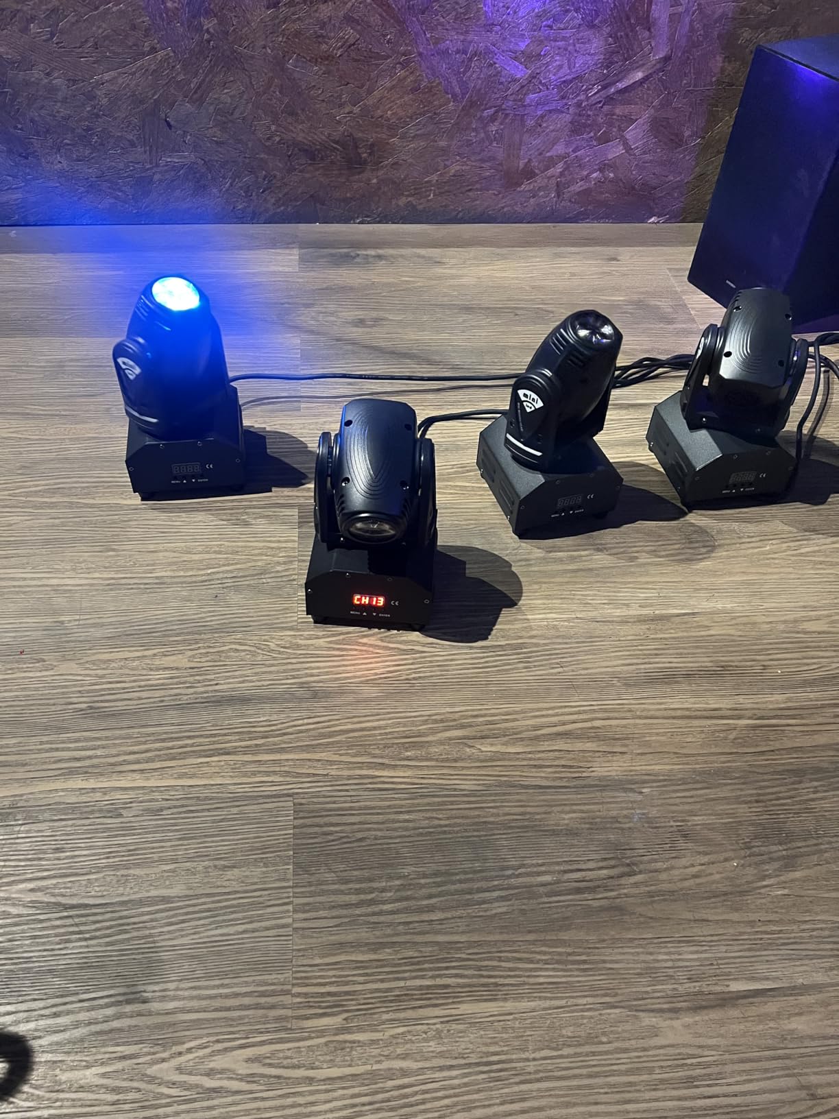 DJ Lights Moving Head U`King Mini LED Moving Head Light RGBW Stage Lighting Beam Spot Lights by DMX 512 Sound Activated Control for Wedding Disco Party Indoor Christmas and Halloween(Set of 2) customer photo 1