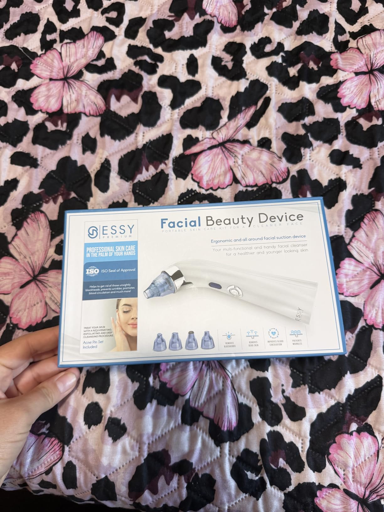 Essy Blackhead Remover Facial Cleanser Machine for Pimple Suction (Blue) customer photo 1