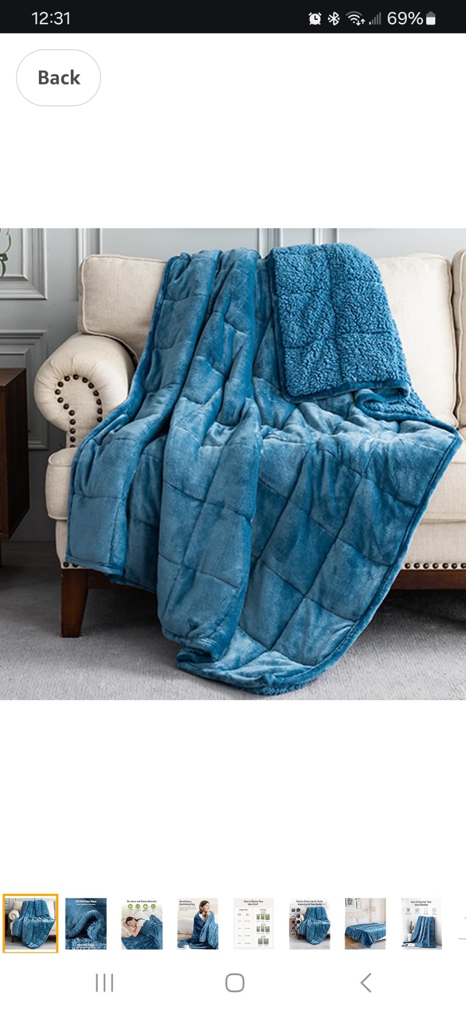 Uttermara Weighted Blankets for Adults Queen Size, 15lbs 60x80 Inches customer photo 1